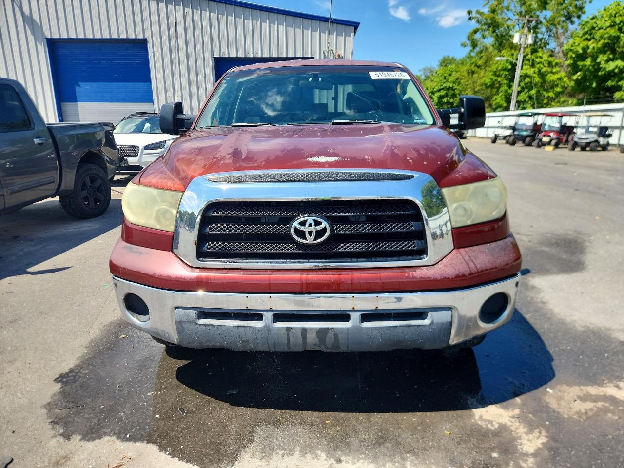 2007 Toyota Tundra Double Cab Sr5 Burgundy vin: 5TFRV54177X010616