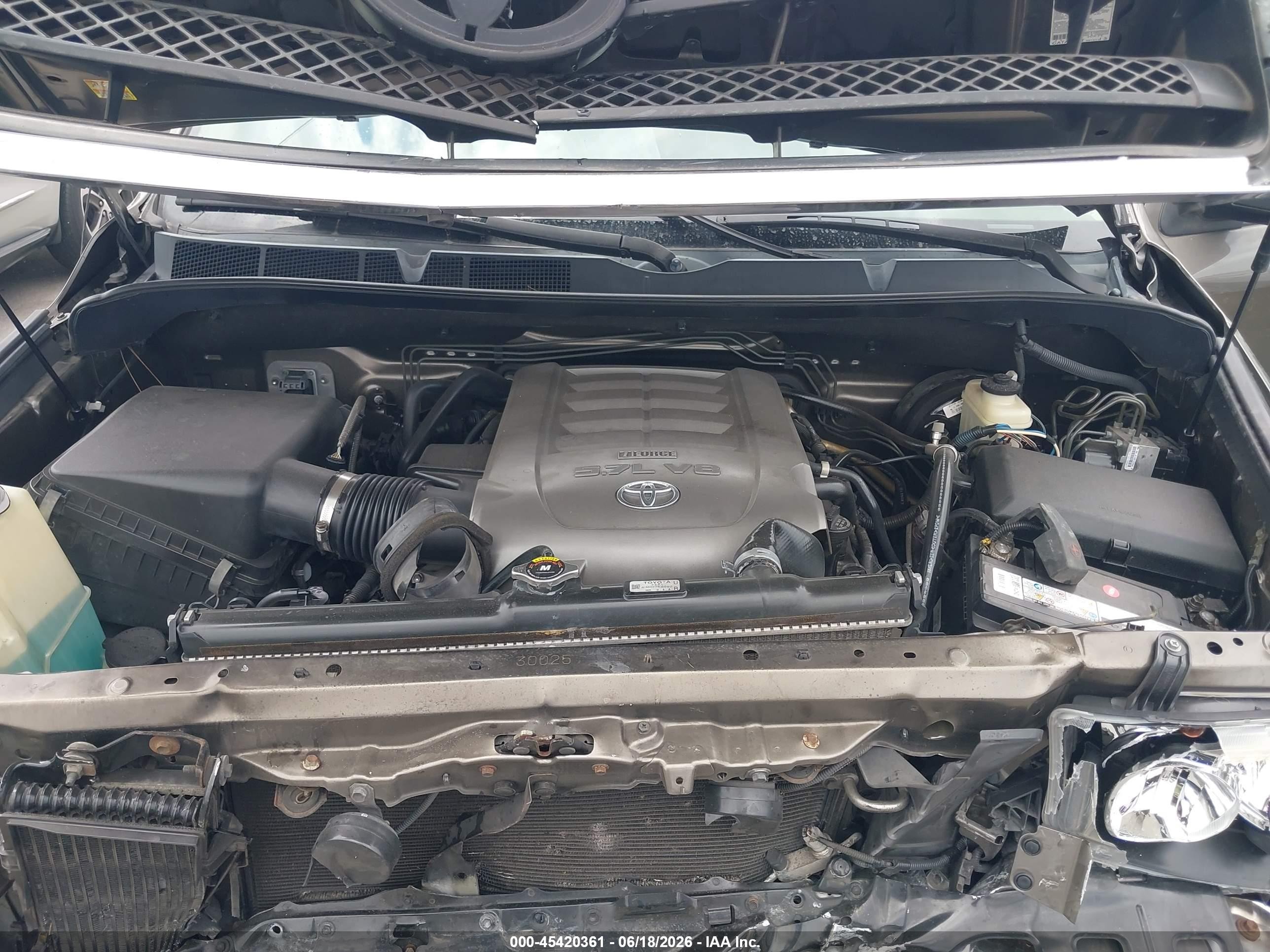 2008 Toyota Tundra Sr5 5.7l V8 Серый vin: 5TFRV54178X066248