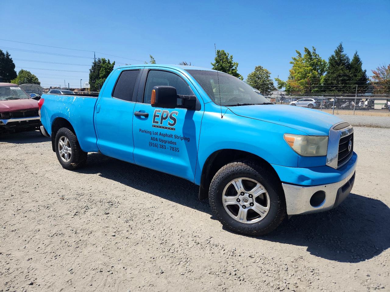 2007 Toyota Tundra Sr5 Blue vin: 5TFRV54187X008633