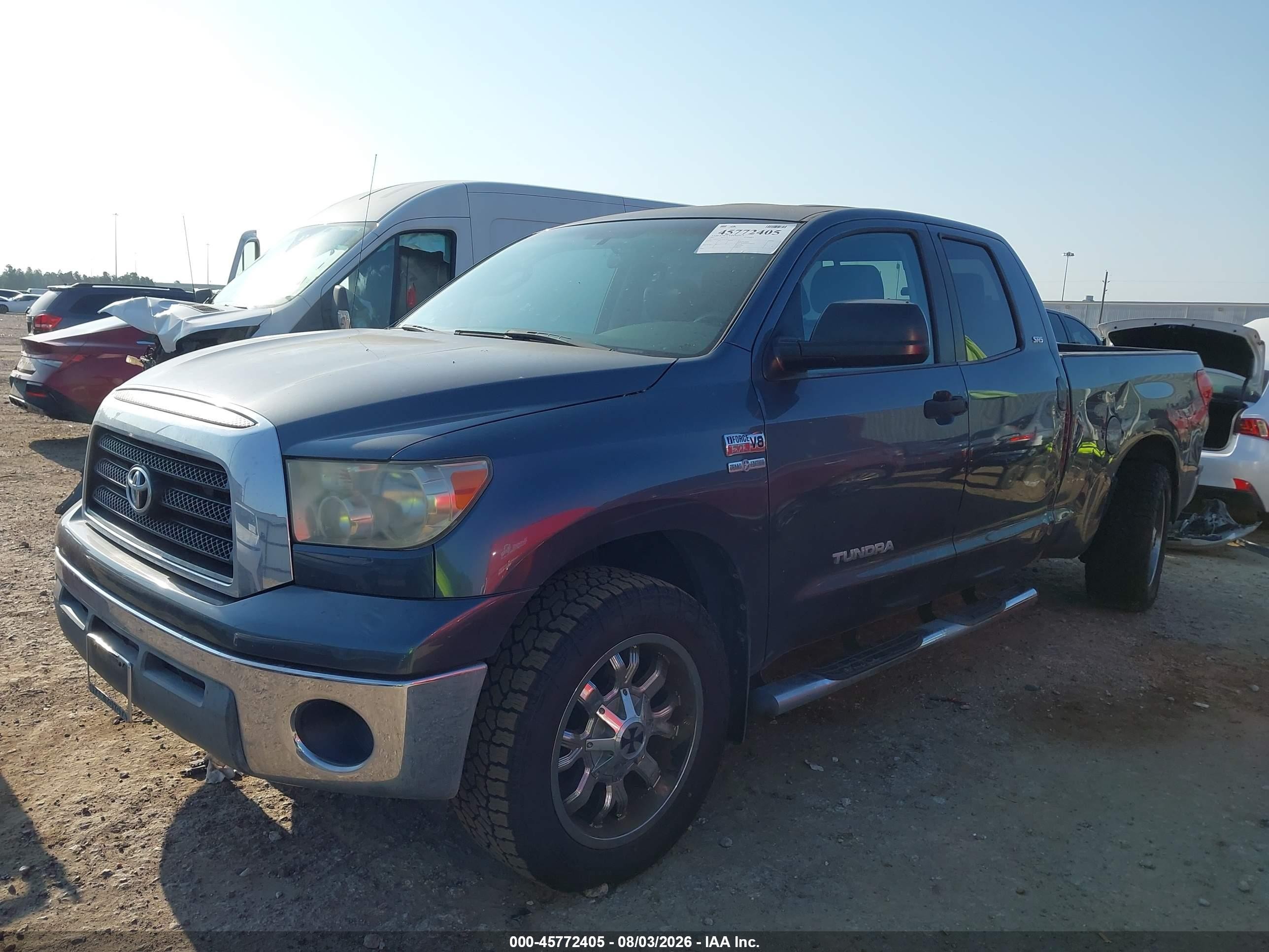 2007 Toyota Tundra Sr5 V8 Gray vin: 5TFRV54187X023066