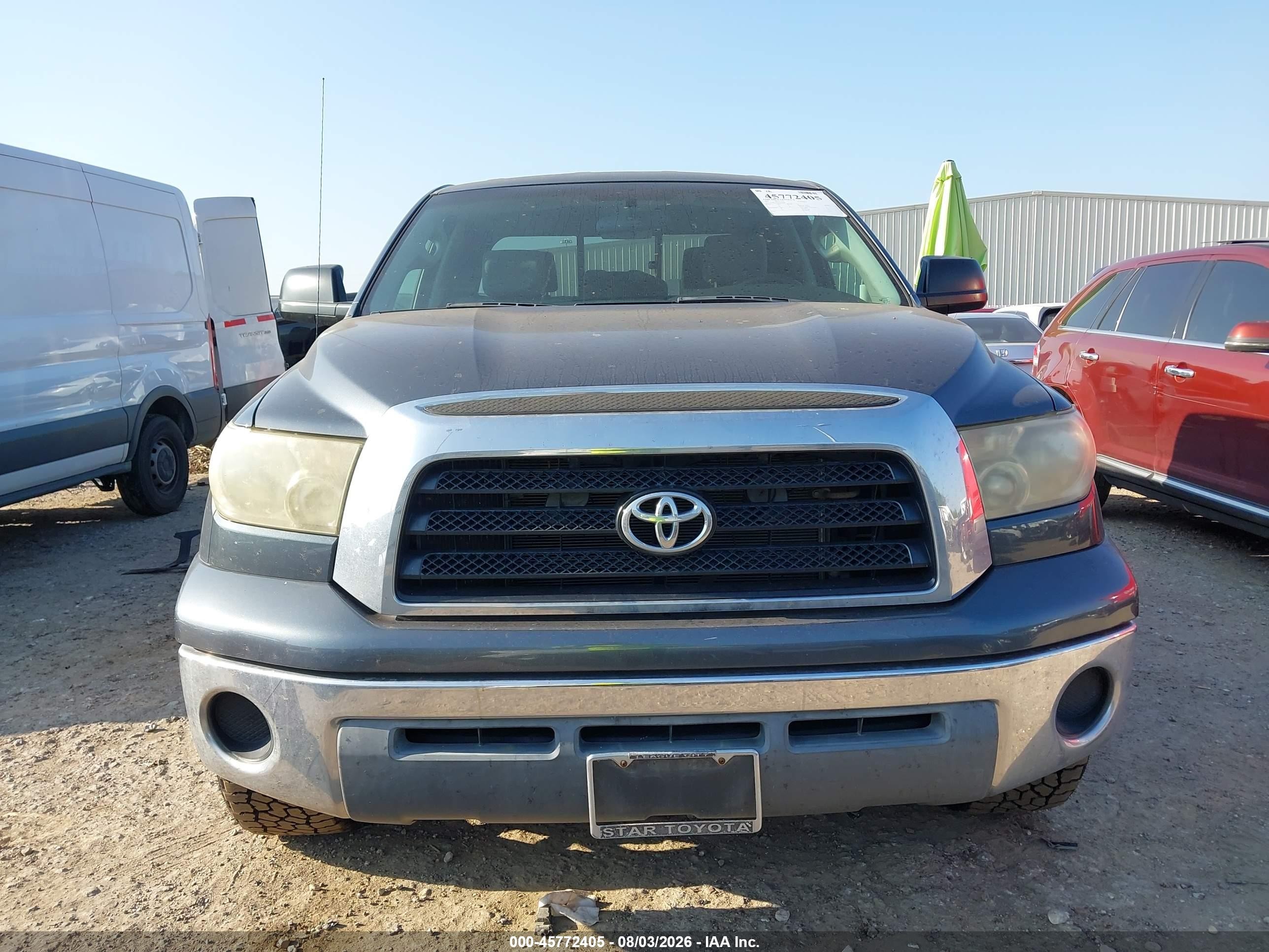 2007 Toyota Tundra Sr5 V8 Gray vin: 5TFRV54187X023066