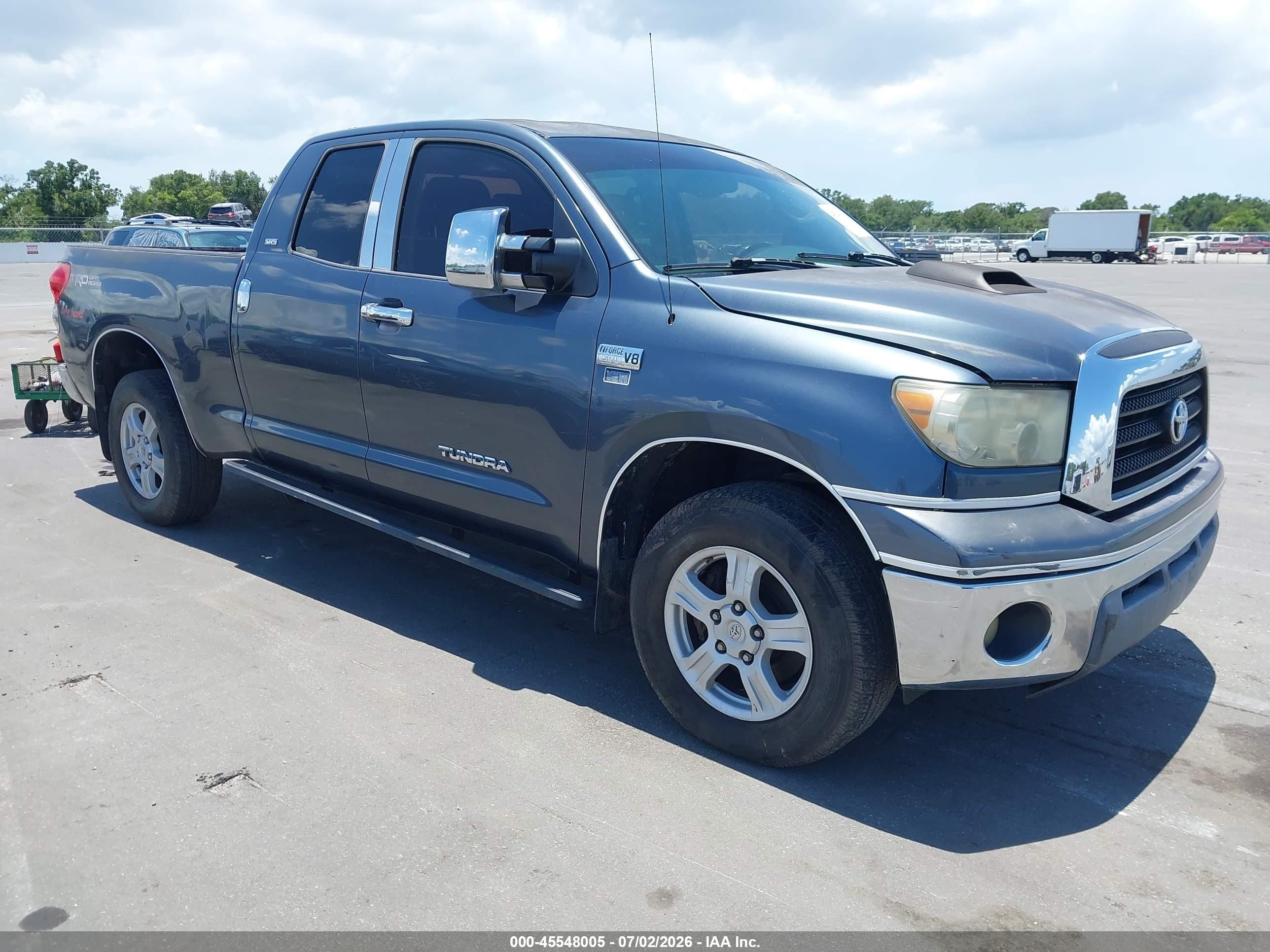 2008 Toyota Tundra Sr5 5.7l V8 Blue vin: 5TFRV54188X048454