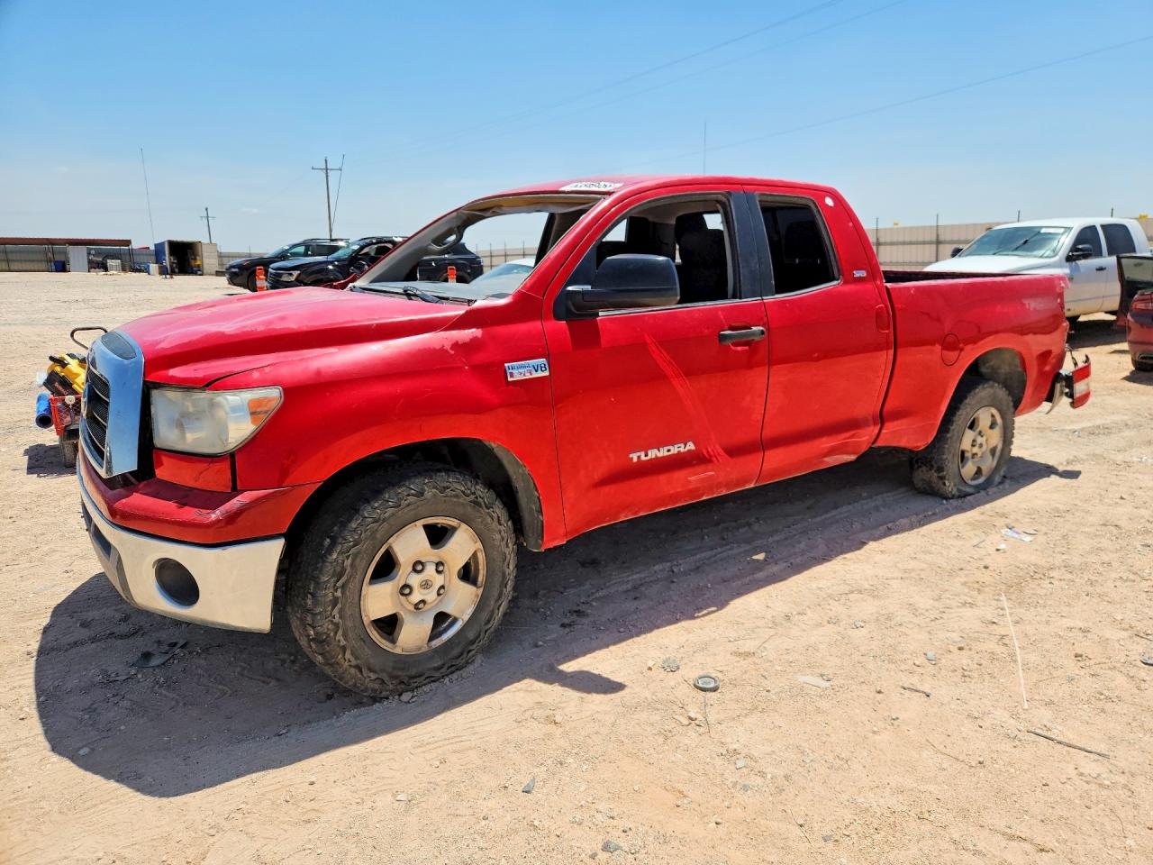 2007 Toyota Tundra Sr5 Красный vin: 5TFRV54197X030379