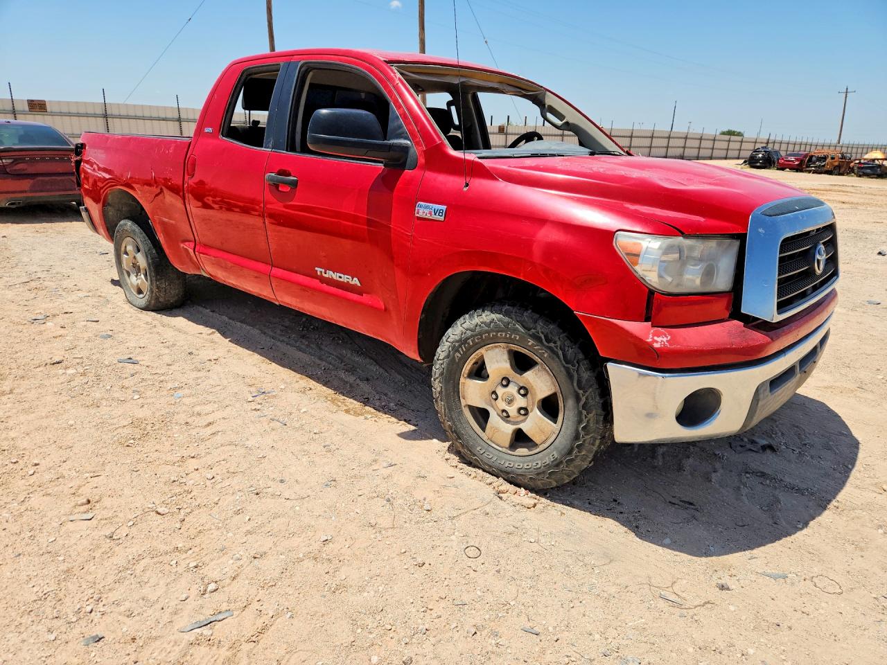 2007 Toyota Tundra Sr5 Красный vin: 5TFRV54197X030379