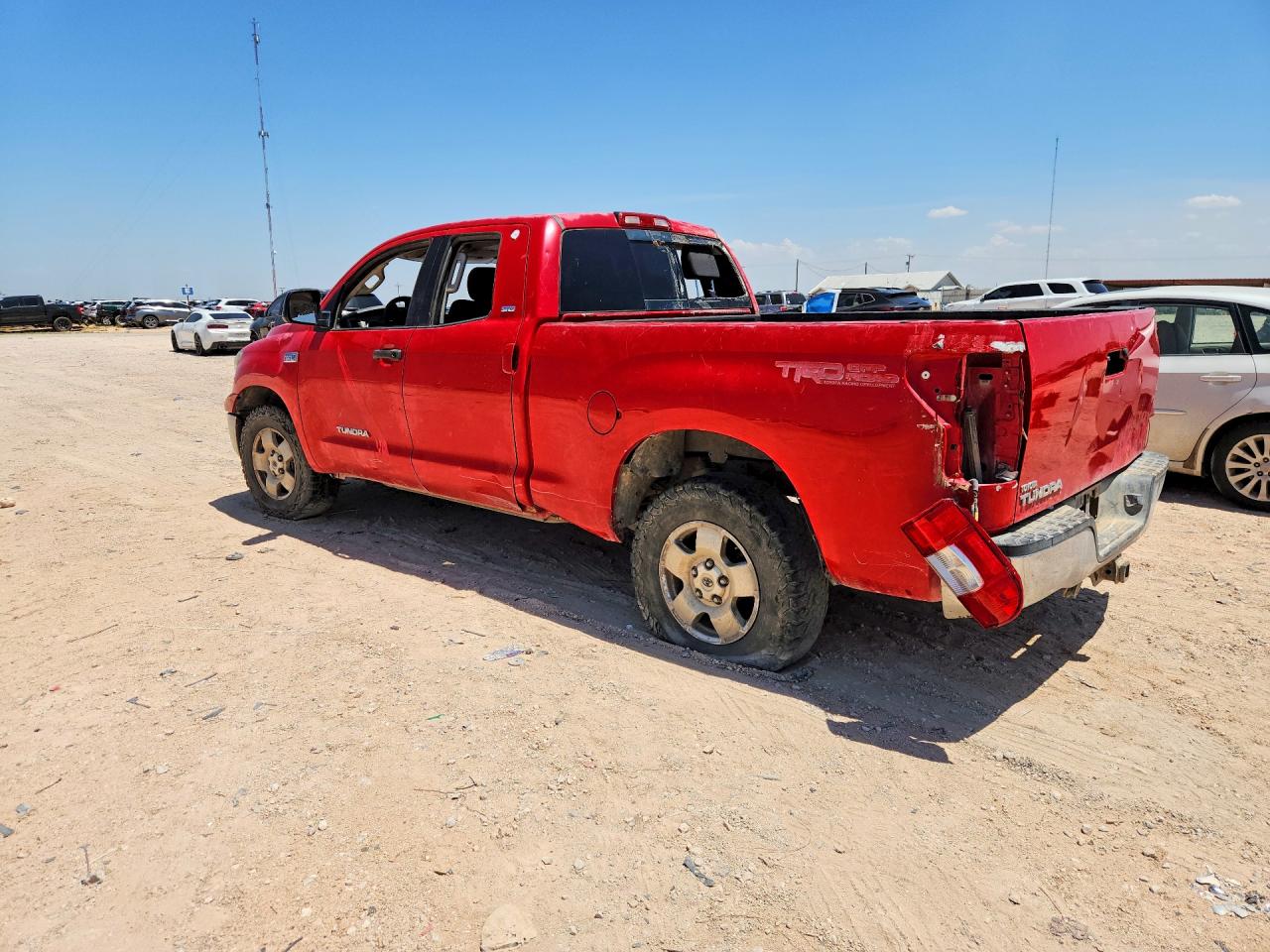 2007 Toyota Tundra Sr5 Красный vin: 5TFRV54197X030379