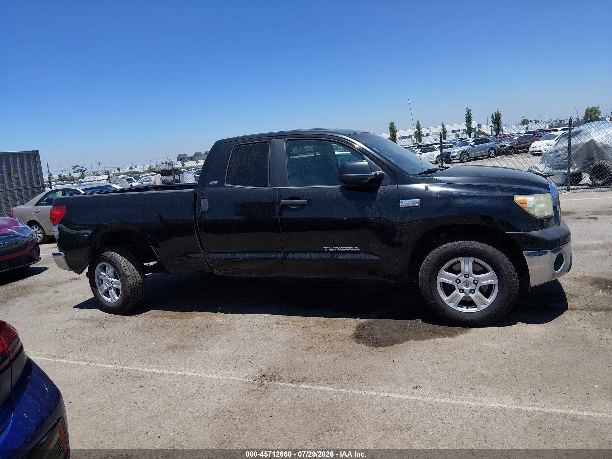 2007 Toyota Tundra Sr5 V8 Black vin: 5TFRV541X7X016328