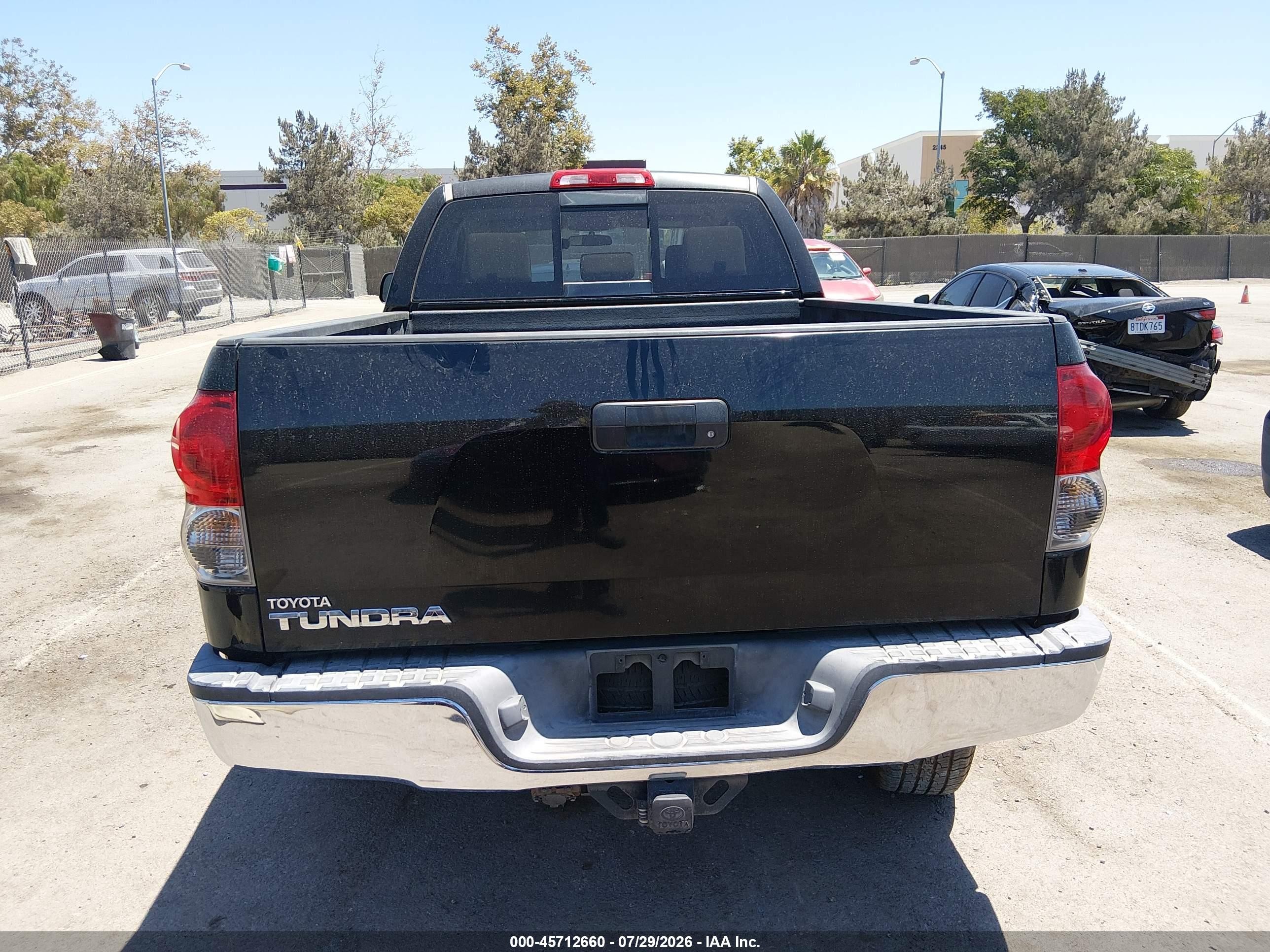 2007 Toyota Tundra Sr5 V8 Black vin: 5TFRV541X7X016328