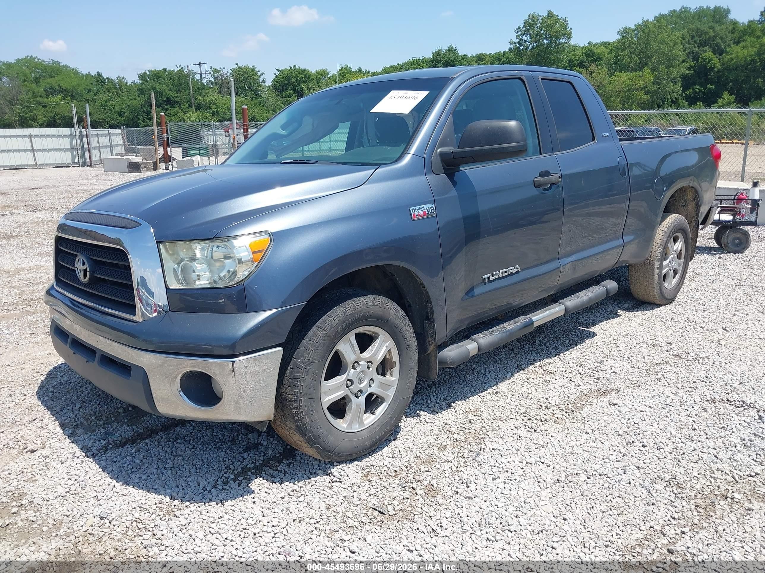 2008 Toyota Tundra Sr5 5.7l V8 Blue vin: 5TFRV541X8X036015