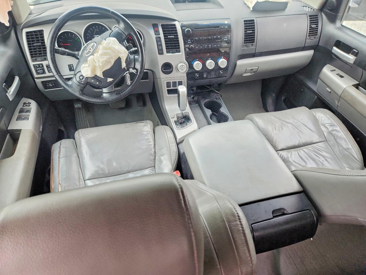 2008 Toyota Tundra Double Cab Limited White vin: 5TFRV58128X053417