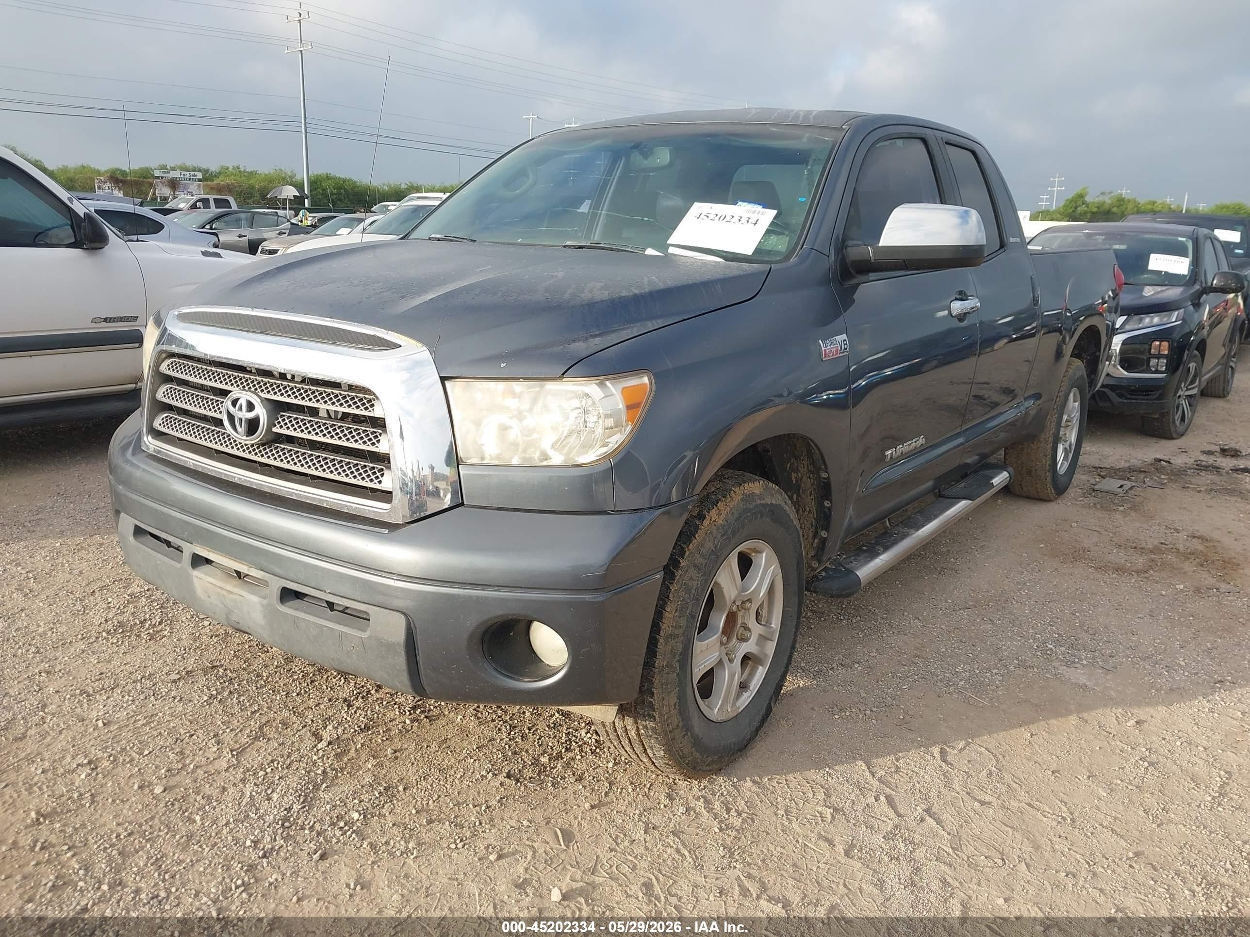2007 Toyota Tundra Limited 5.7l V8 Gray vin: 5TFRV58137X021817