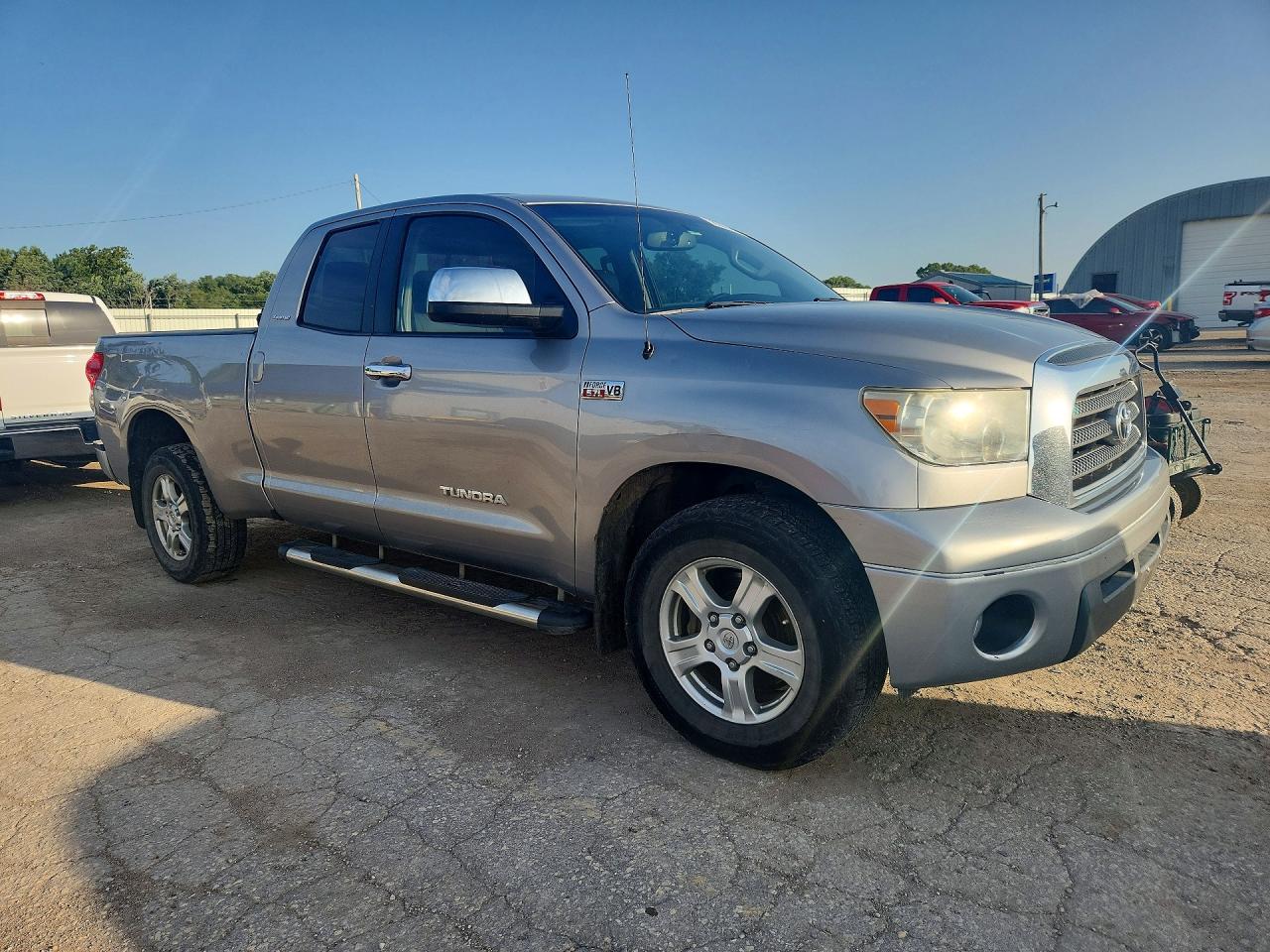 2007 Toyota Tundra Double Cab Limited Silver vin: 5TFRV58147X006825