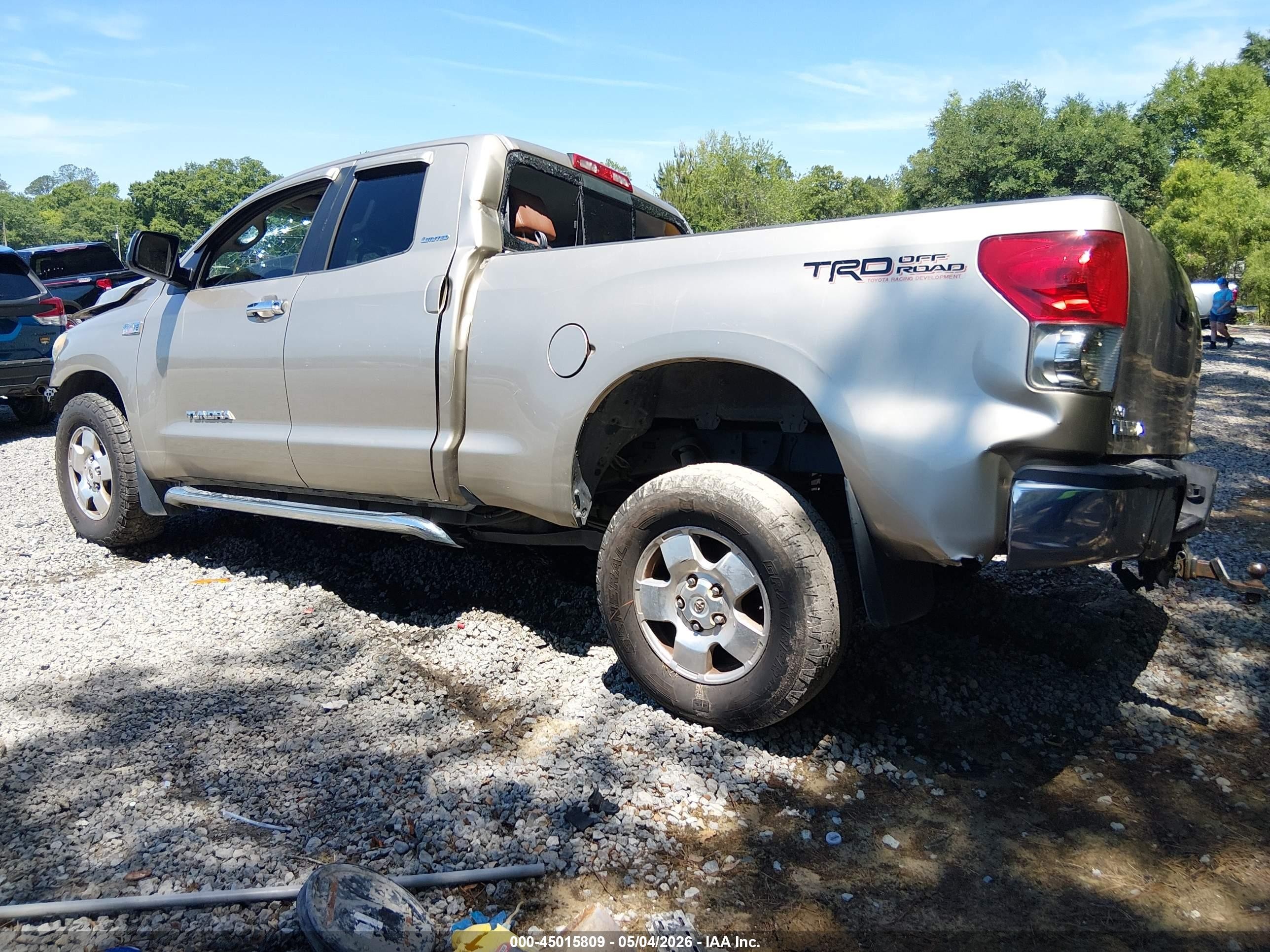 2007 Toyota Tundra Limited 5.7l V8 Beige vin: 5TFRV581X7X022852