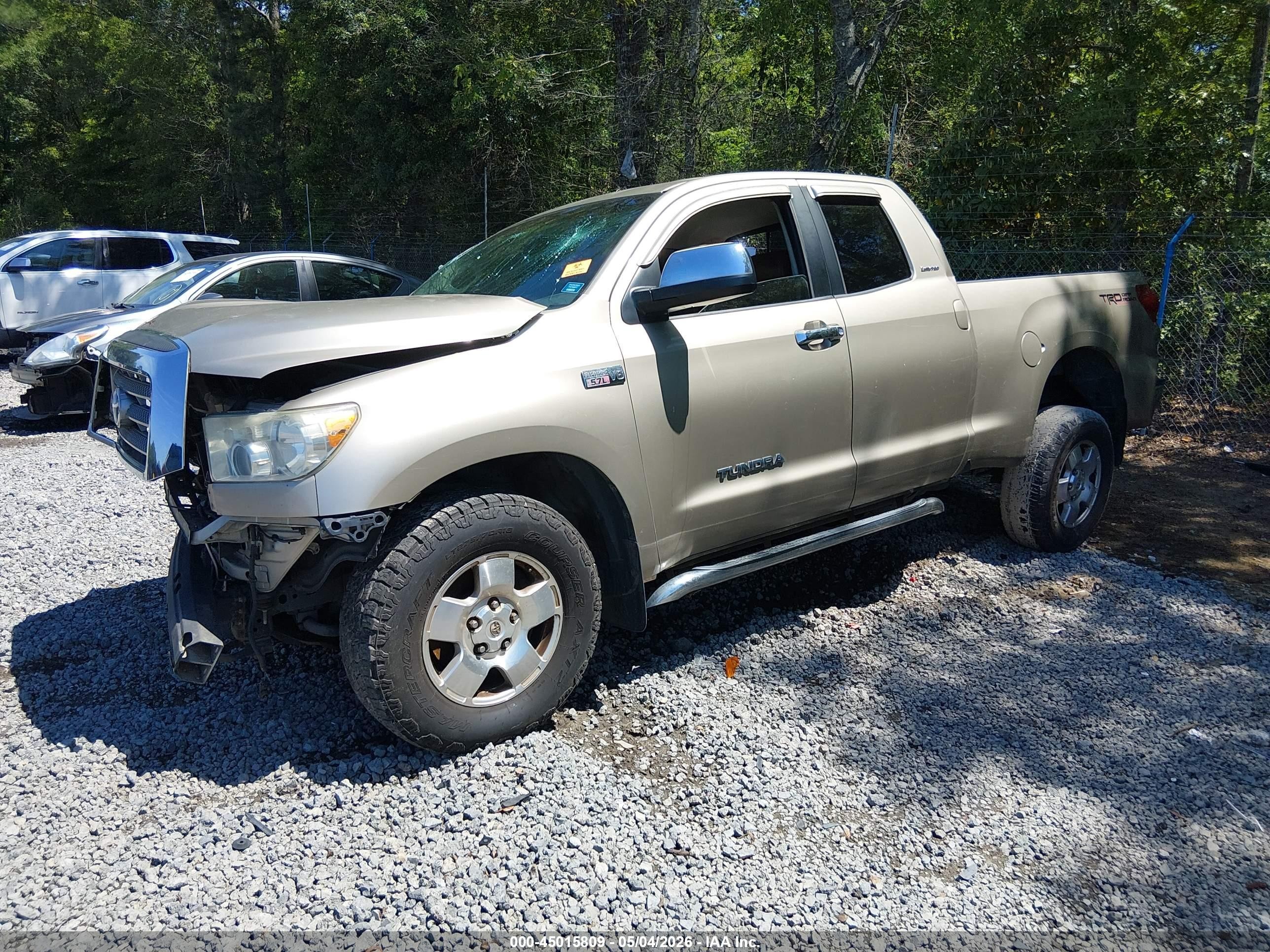 2007 Toyota Tundra Limited 5.7l V8 Beige vin: 5TFRV581X7X022852