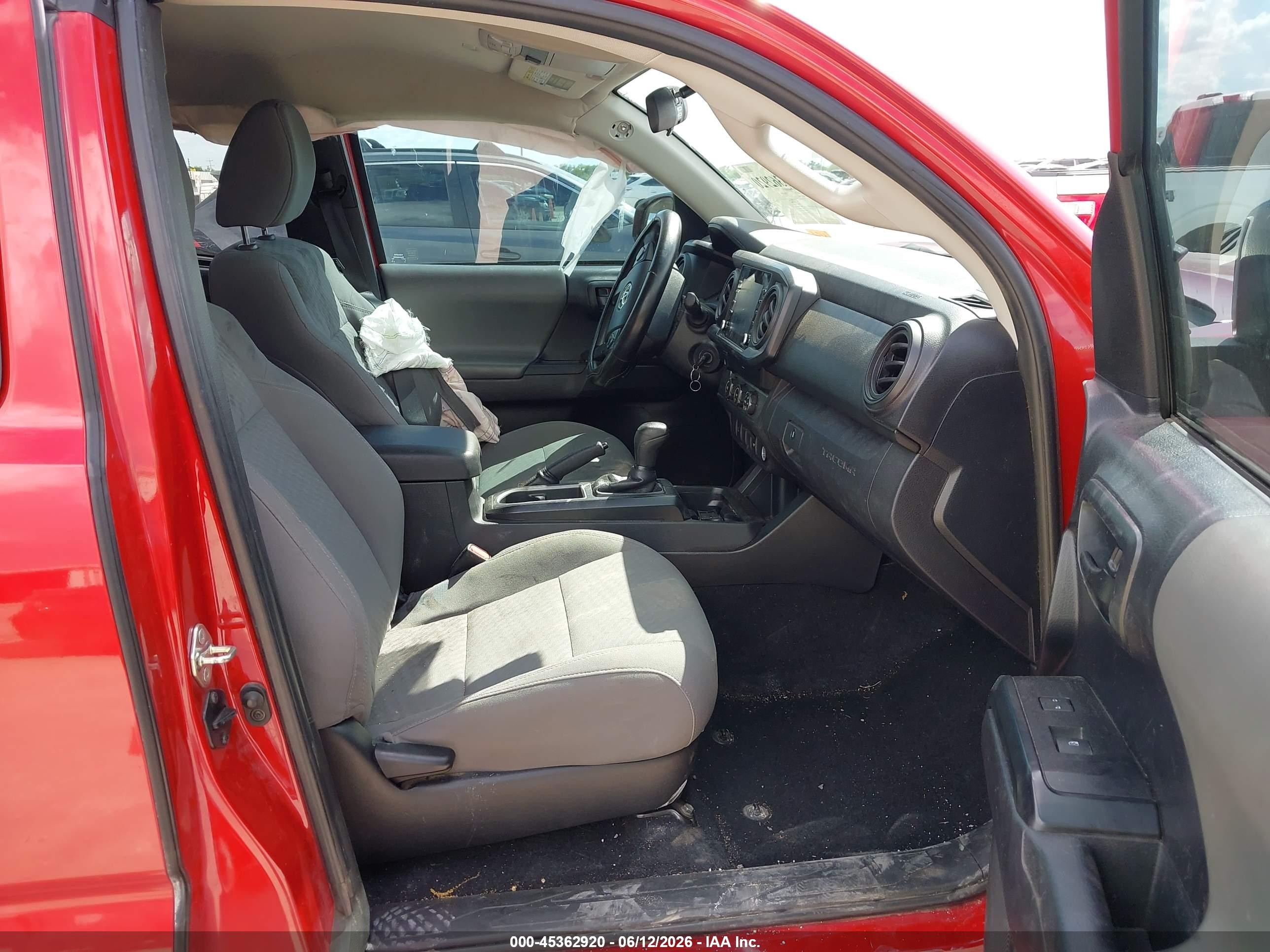 2020 Toyota Tacoma Sr Red vin: 5TFRX5GN2LX179865