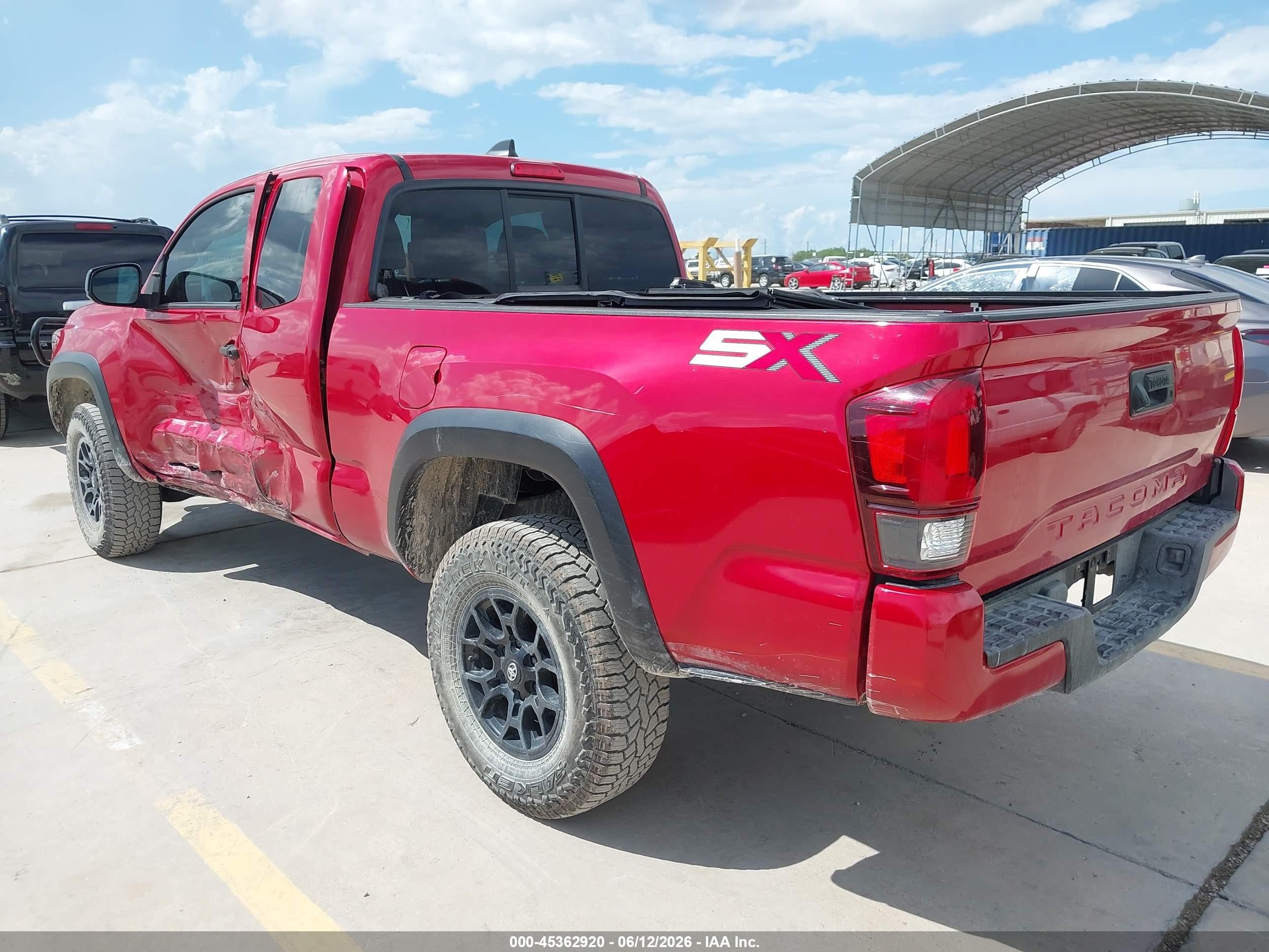 2020 Toyota Tacoma Sr Red vin: 5TFRX5GN2LX179865