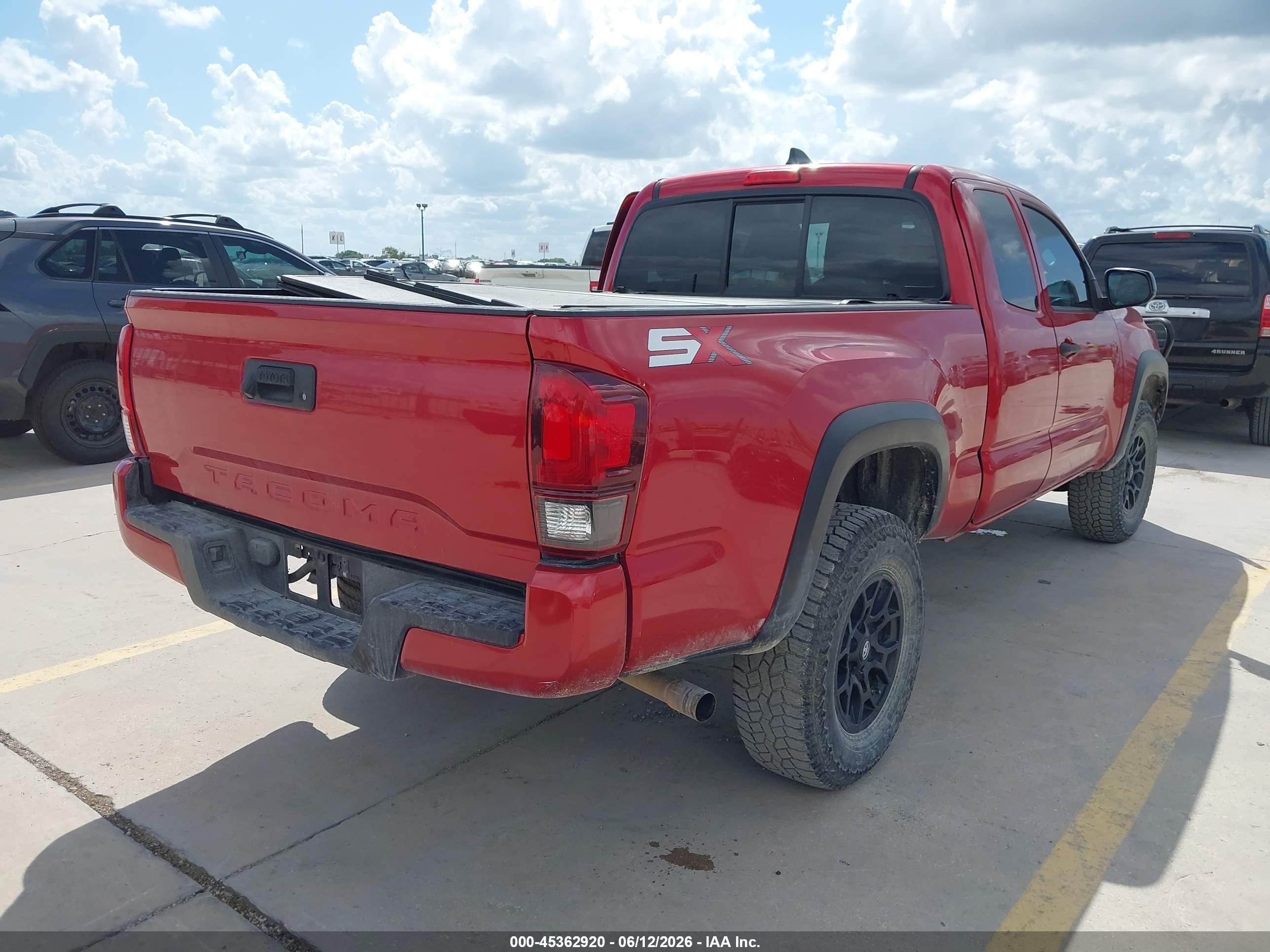 2020 Toyota Tacoma Sr Red vin: 5TFRX5GN2LX179865