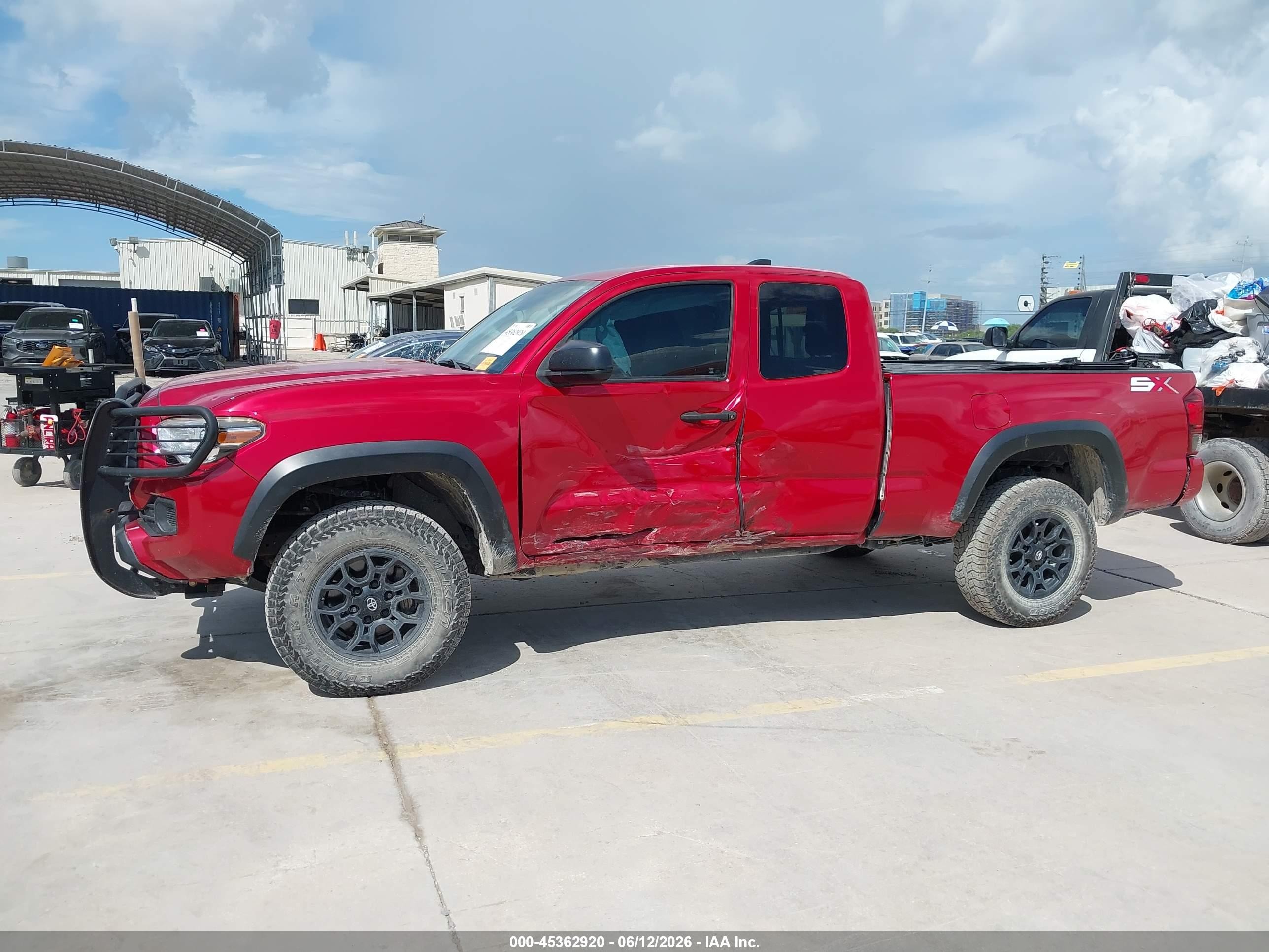 2020 Toyota Tacoma Sr Red vin: 5TFRX5GN2LX179865