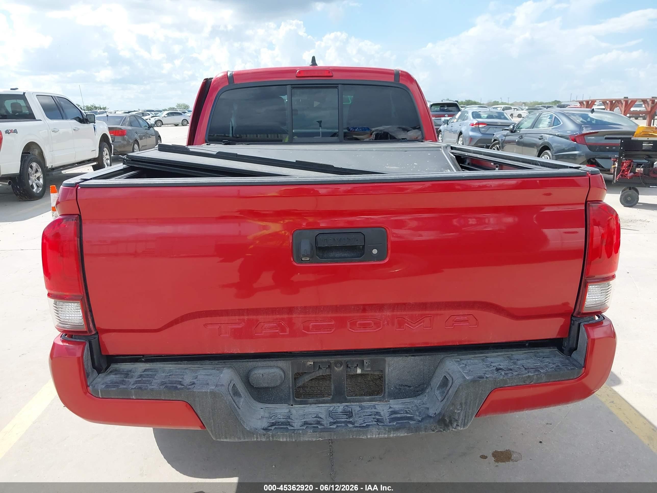 2020 Toyota Tacoma Sr Red vin: 5TFRX5GN2LX179865