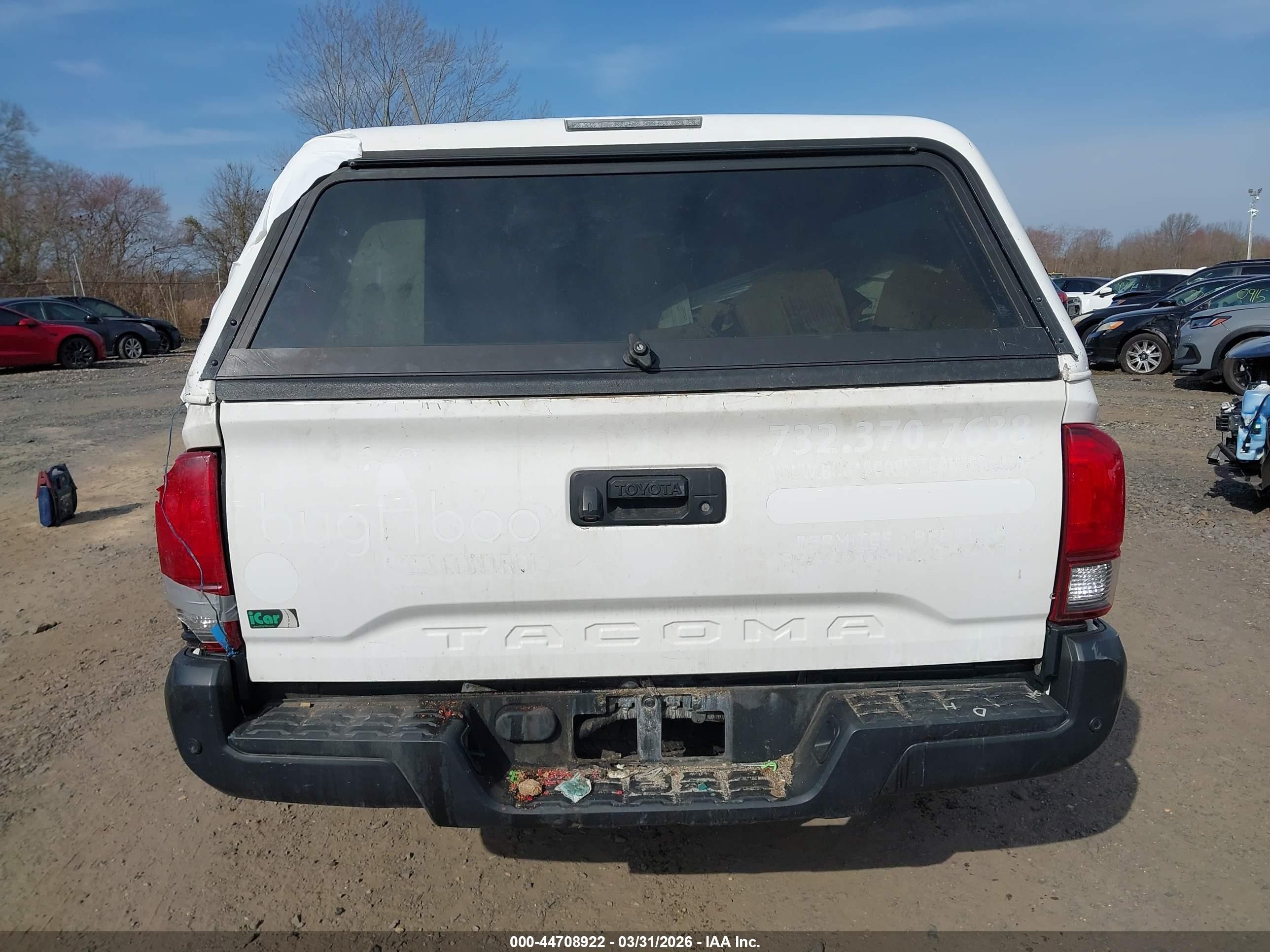 2019 Toyota Tacoma Sr Белый vin: 5TFRX5GN9KX148157