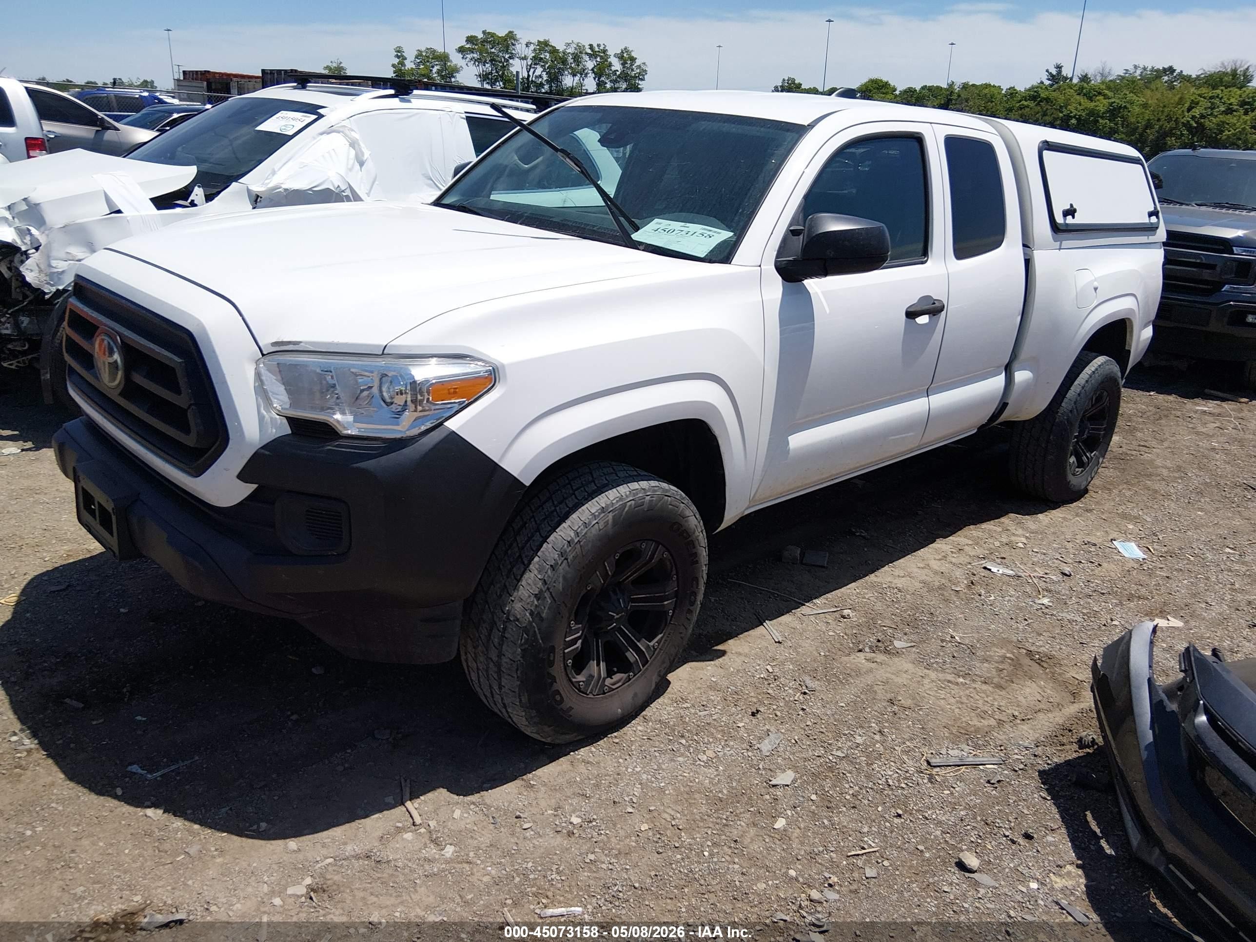2020 Toyota Tacoma Sr Белый vin: 5TFRX5GN9LX177675