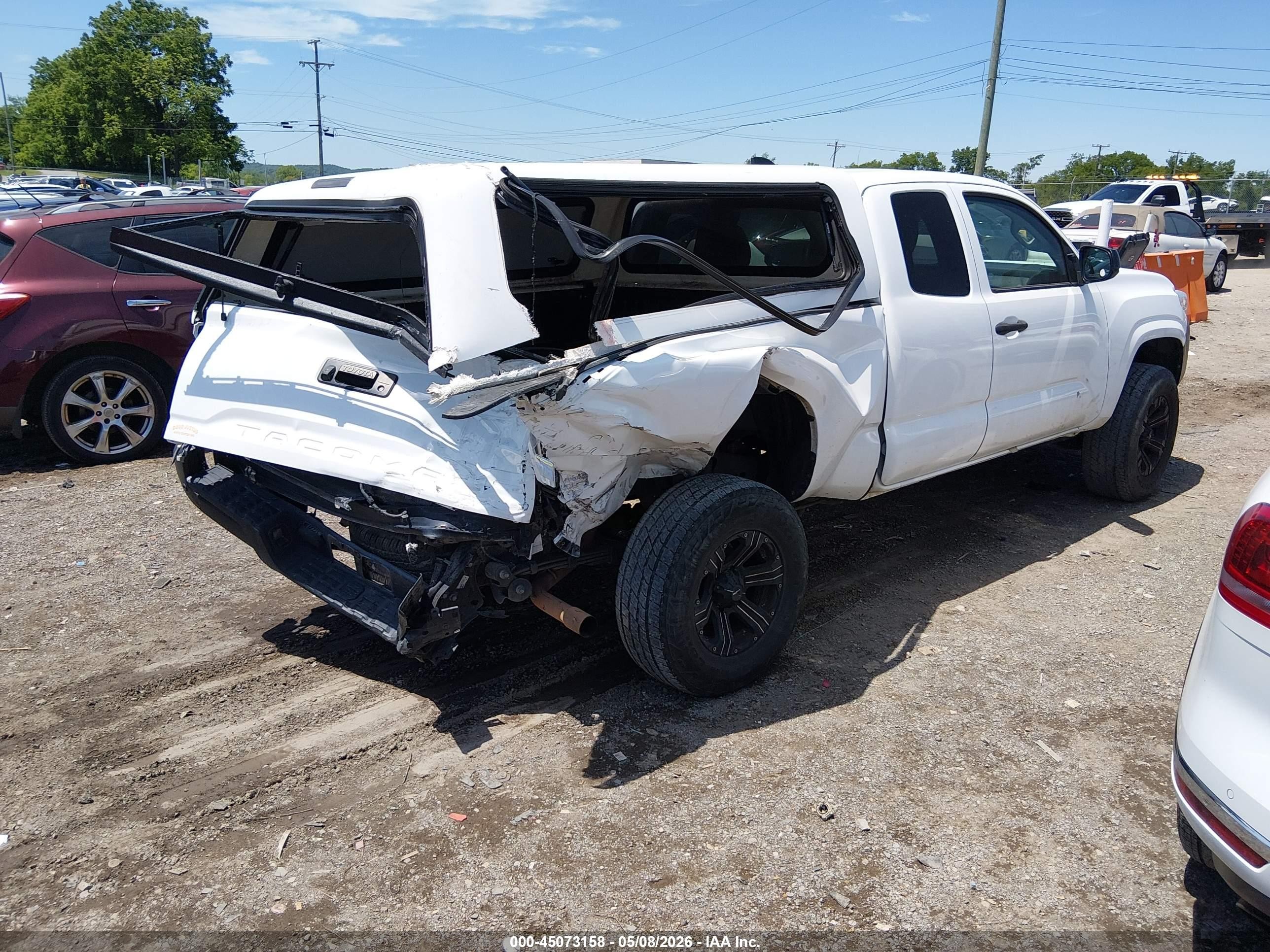 2020 Toyota Tacoma Sr Белый vin: 5TFRX5GN9LX177675