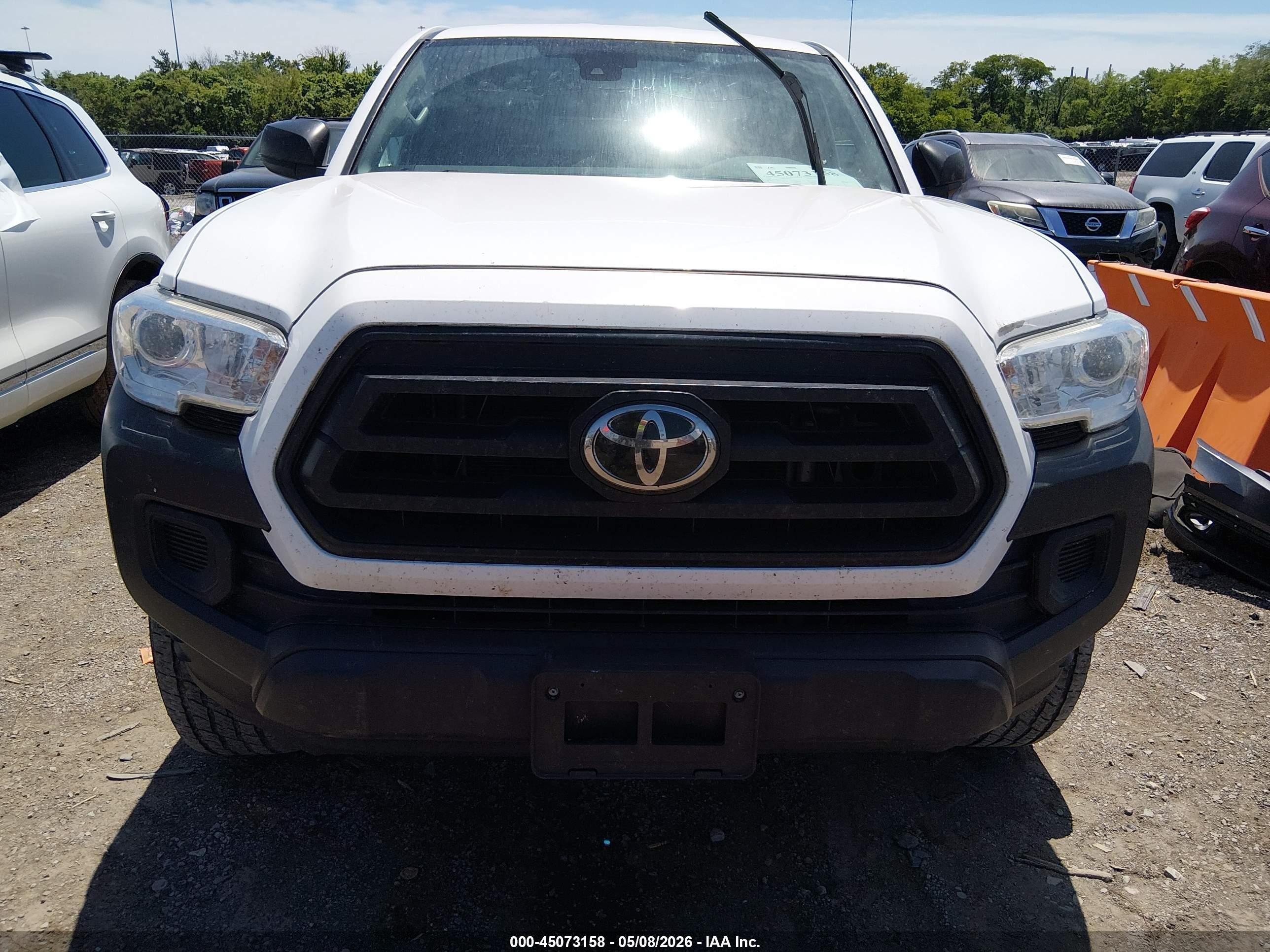 2020 Toyota Tacoma Sr Белый vin: 5TFRX5GN9LX177675