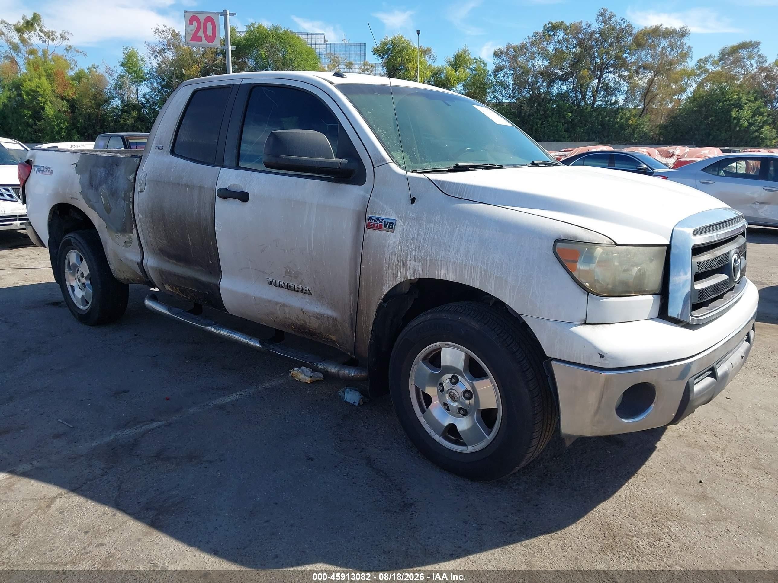 2010 Toyota Tundra Grade 5.7l V8 White vin: 5TFRY5F10AX083855