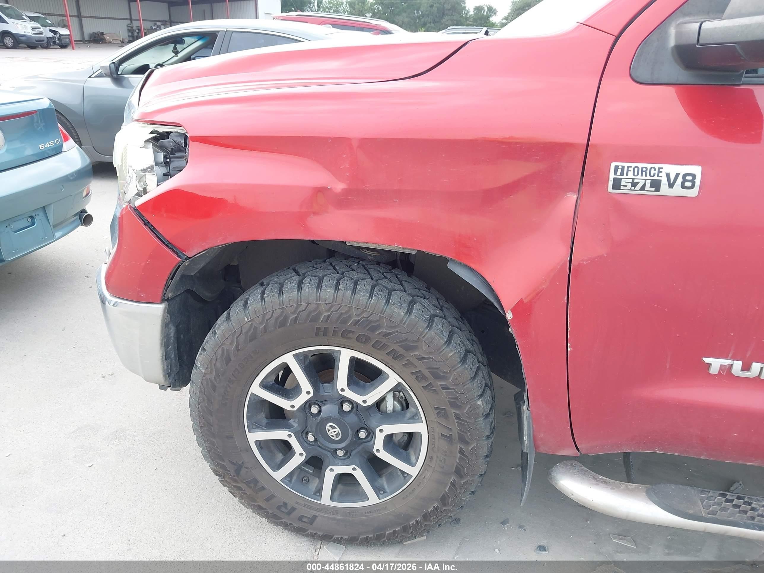 2014 Toyota Tundra Sr5 5.7l V8 Красный vin: 5TFRY5F10EX168748