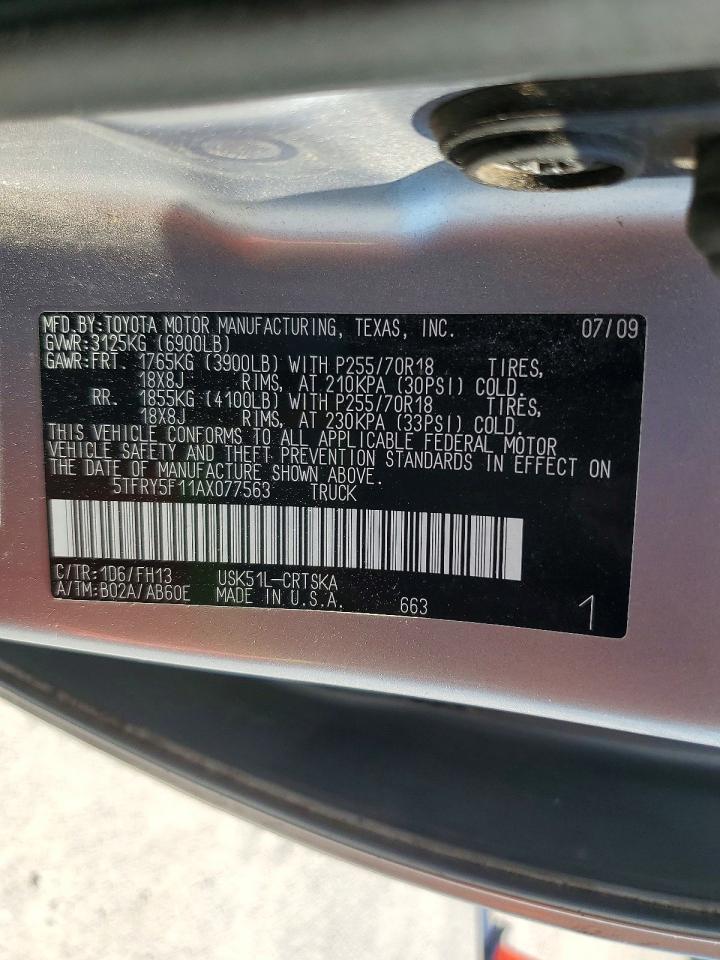 2010 Toyota Tundra Double Cab Sr5 Silver vin: 5TFRY5F11AX077563