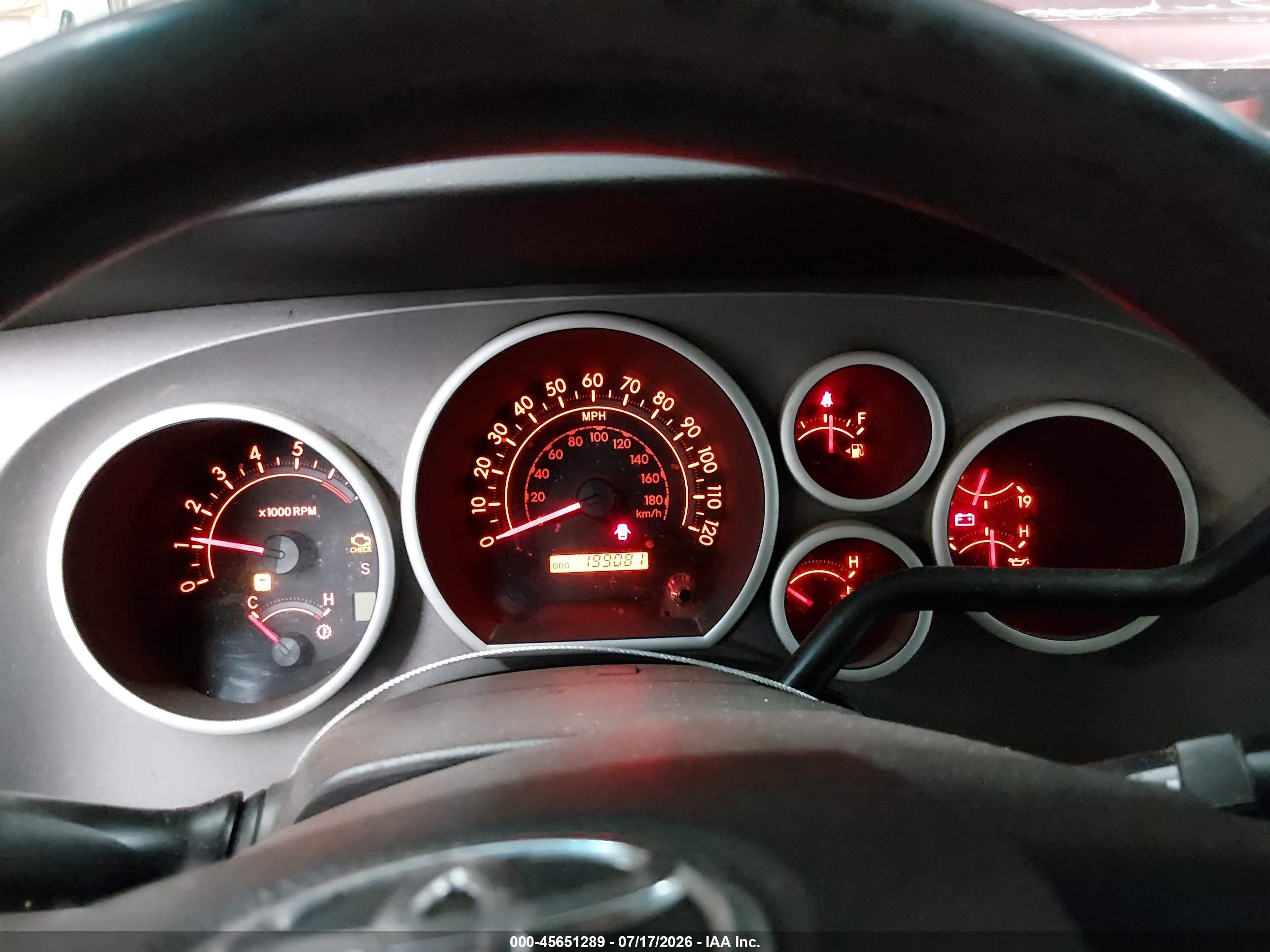 2010 Toyota Tundra Grade 5.7l V8 Burgundy vin: 5TFRY5F11AX086067