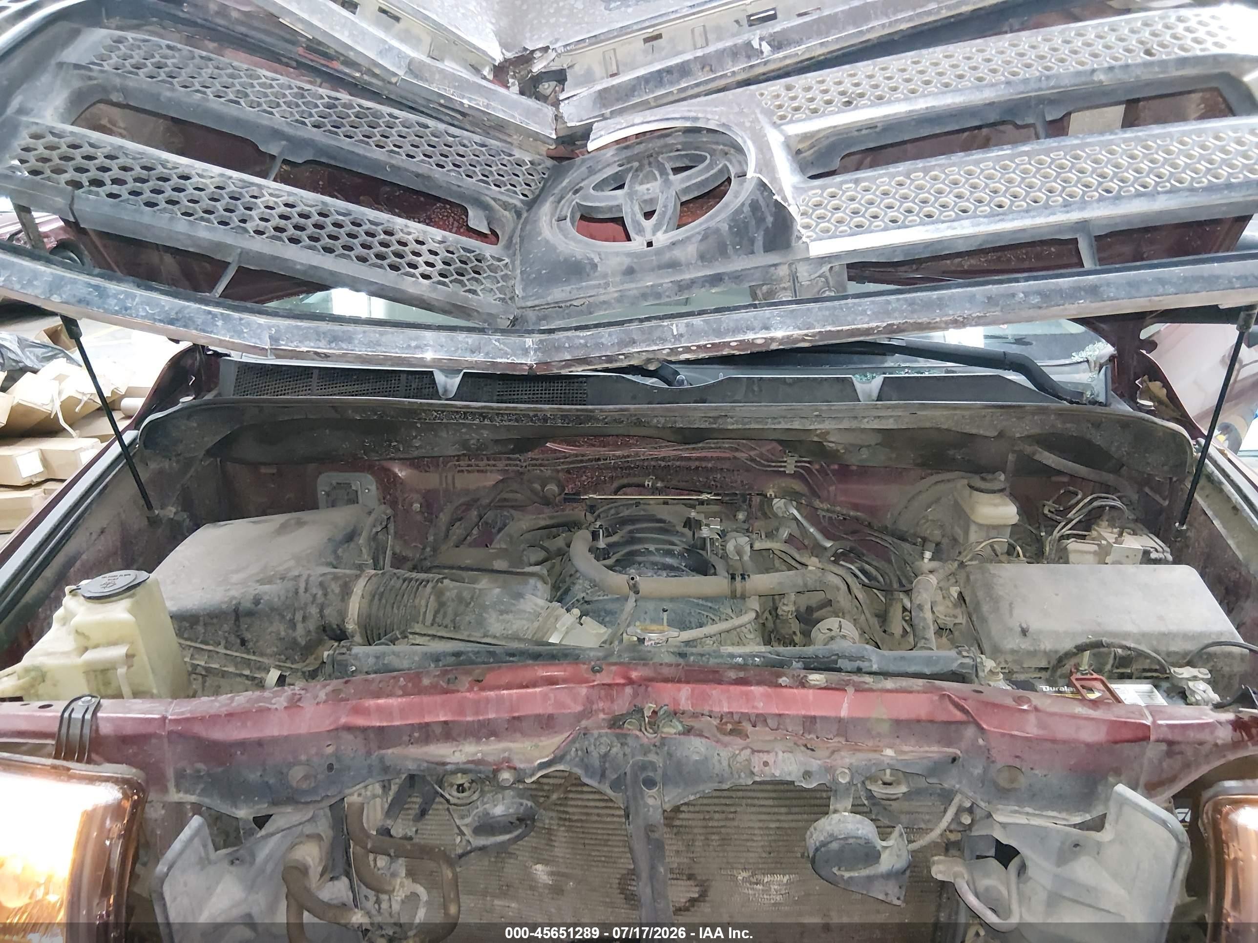 2010 Toyota Tundra Grade 5.7l V8 Burgundy vin: 5TFRY5F11AX086067
