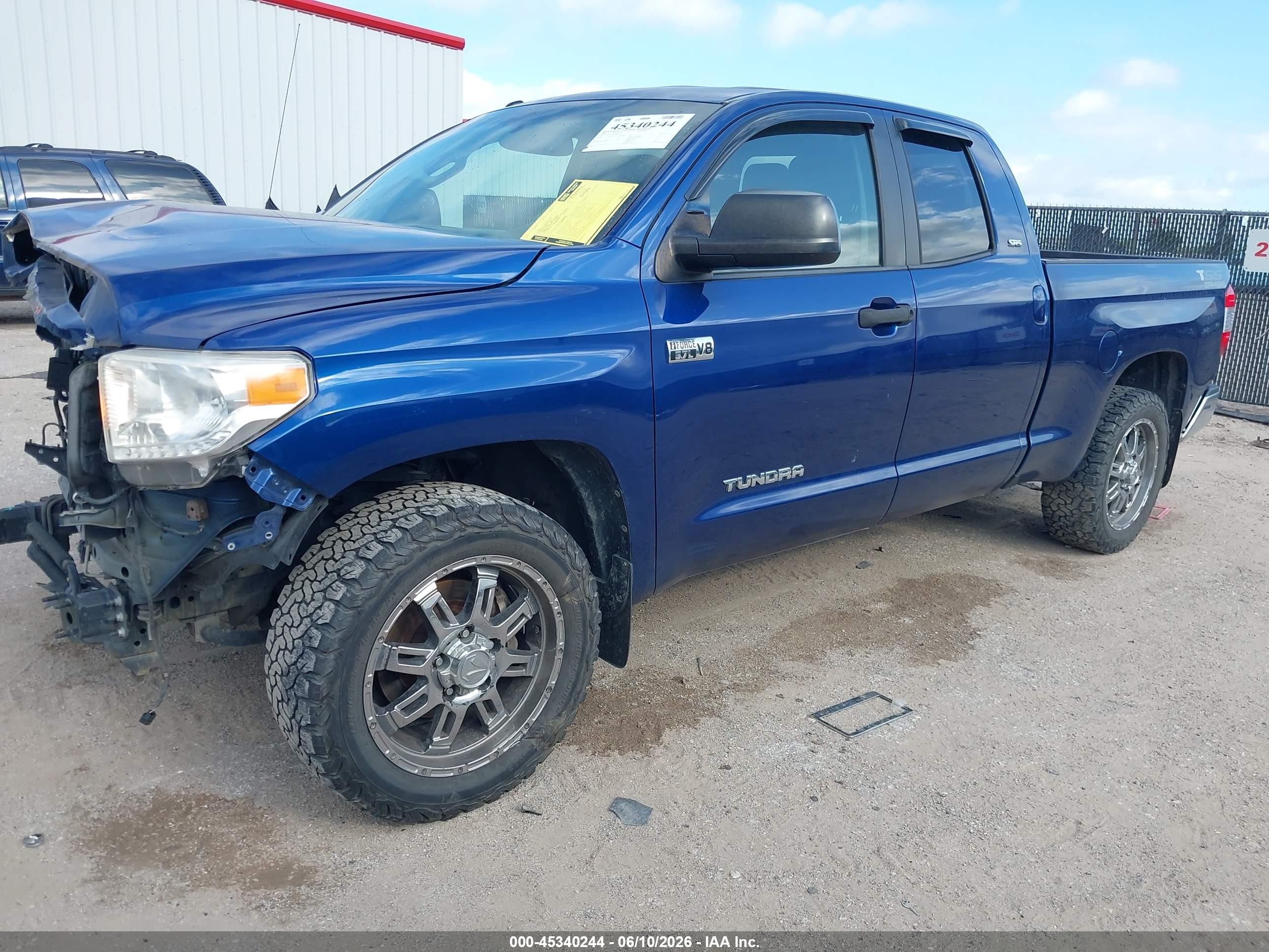 2015 Toyota Tundra Sr5 5.7l V8 Blue vin: 5TFRY5F11FX182725