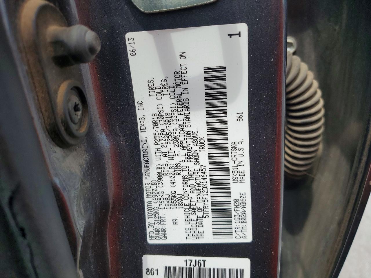 2013 Toyota Tundra Double Cab Sr5 Gray vin: 5TFRY5F12DX146457