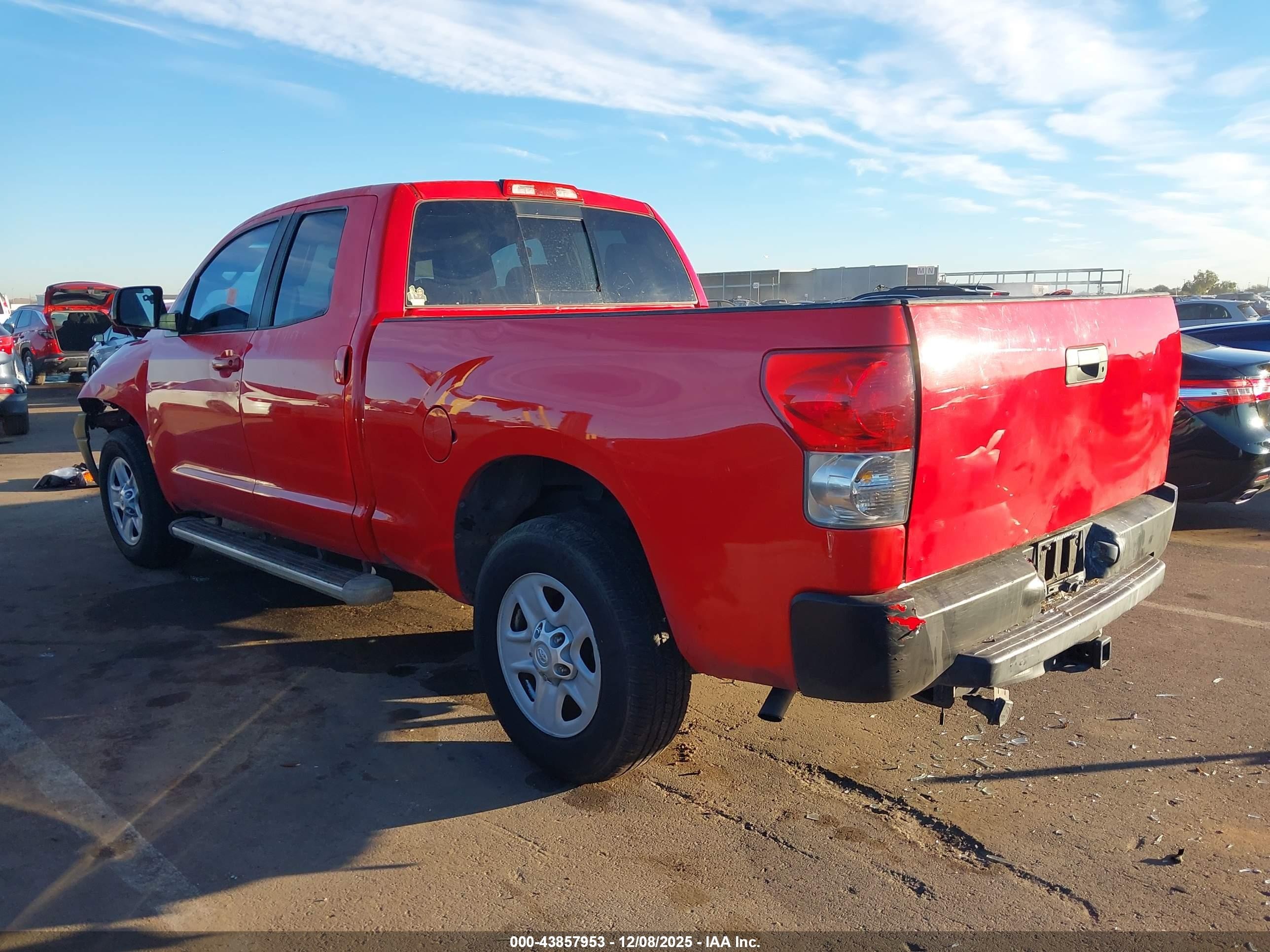 2010 Toyota Tundra Grade 5.7l V8 Red vin: 5TFRY5F13AX078195