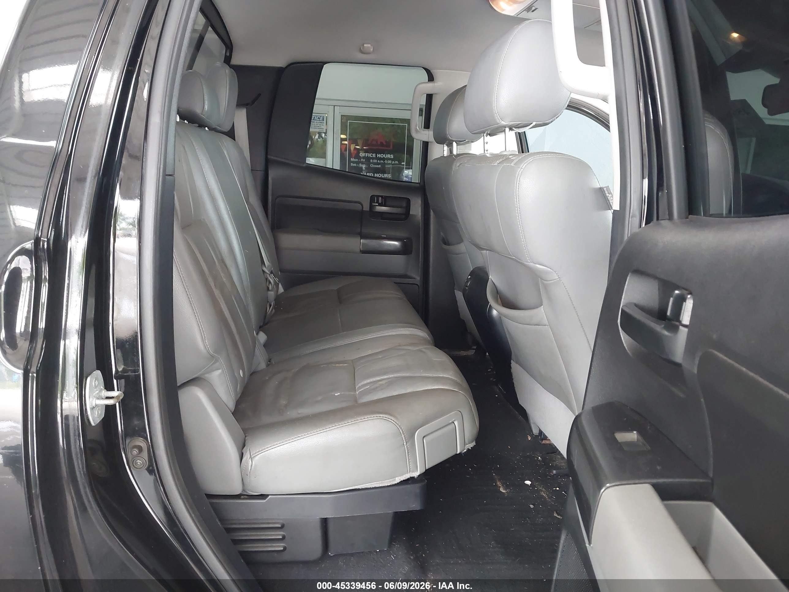 2012 Toyota Tundra Grade 5.7l V8 Black vin: 5TFRY5F14CX129206