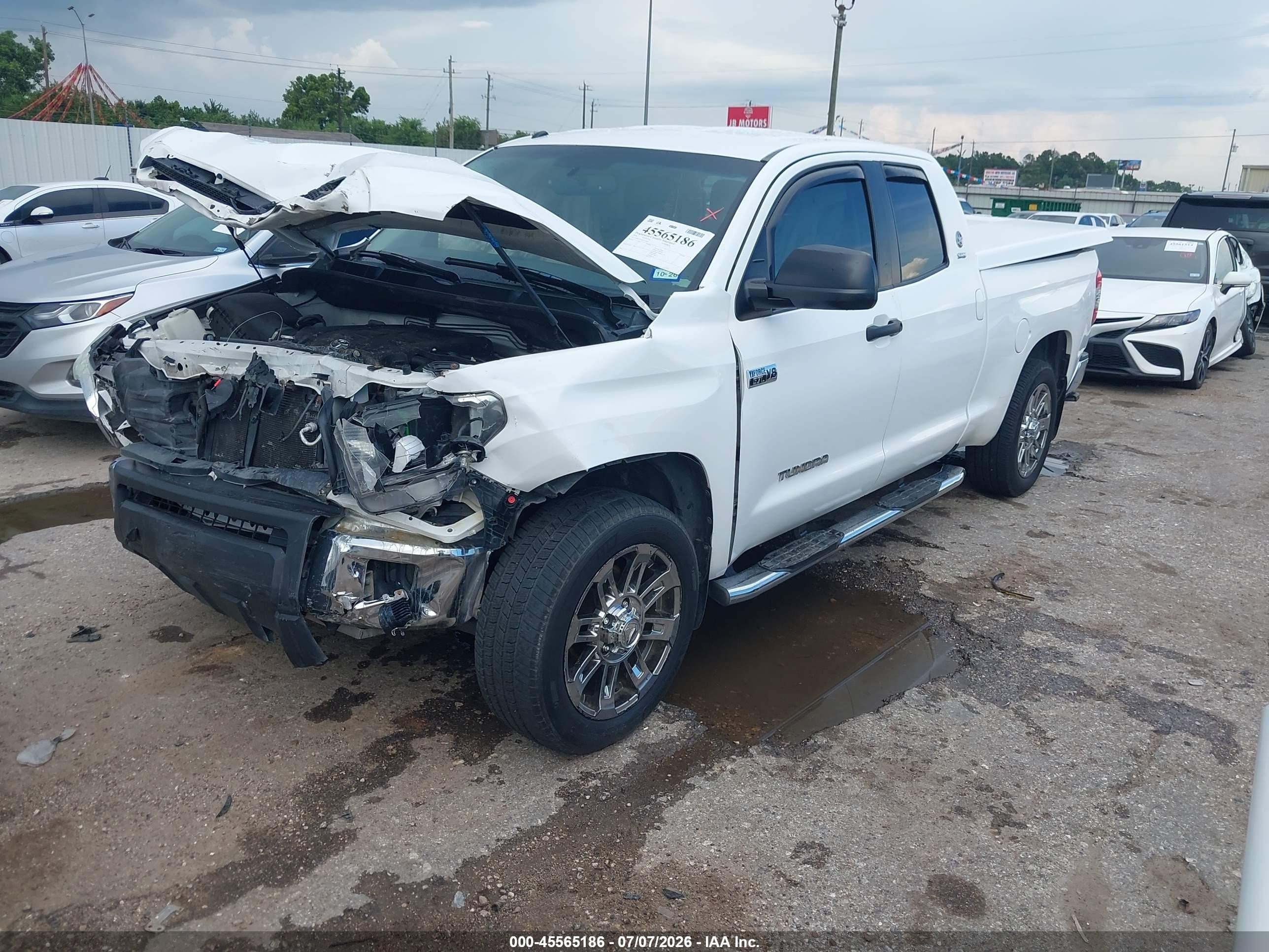 2014 Toyota Tundra Sr5 5.7l V8 White vin: 5TFRY5F14EX155095