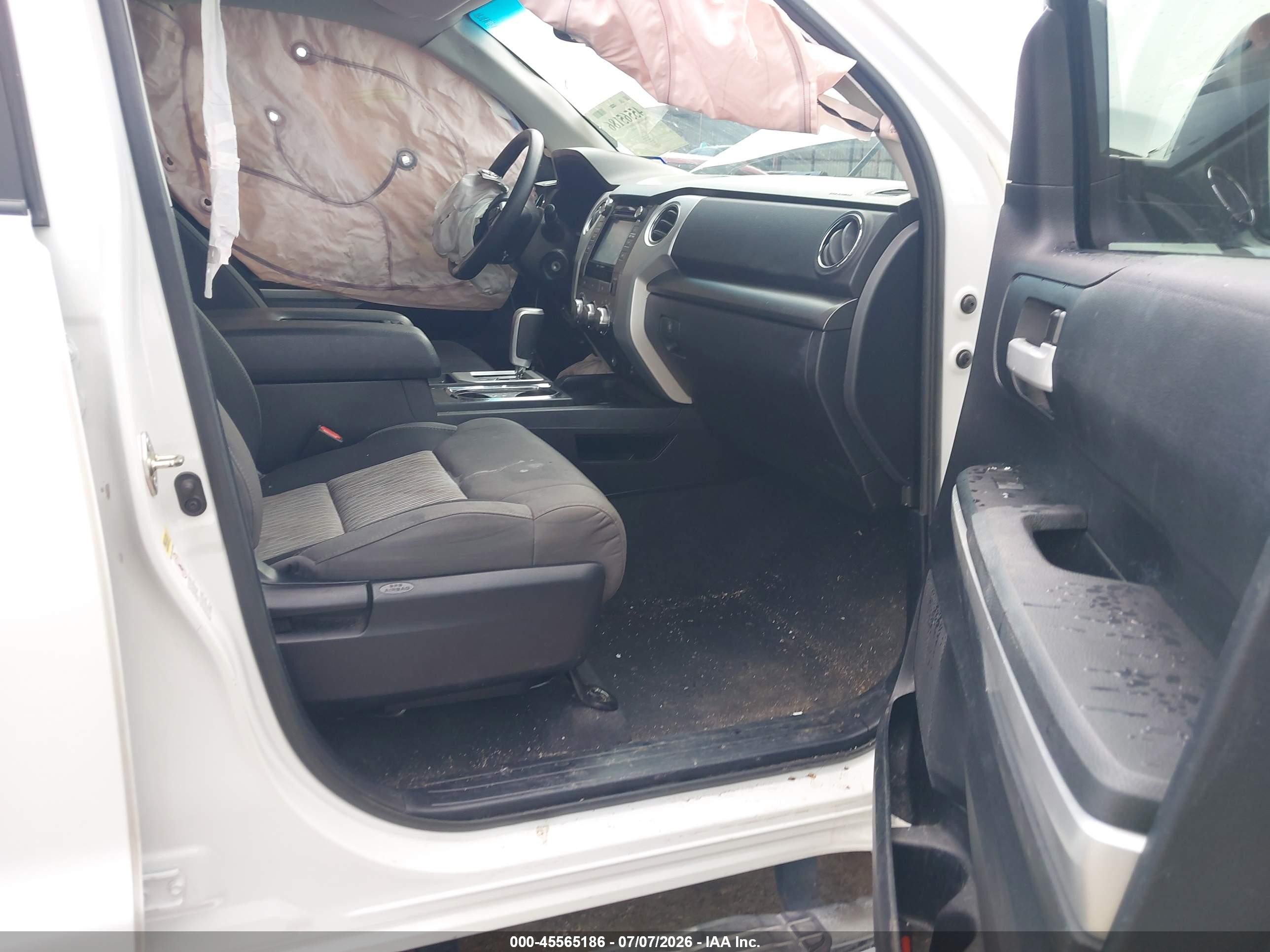 2014 Toyota Tundra Sr5 5.7l V8 White vin: 5TFRY5F14EX155095
