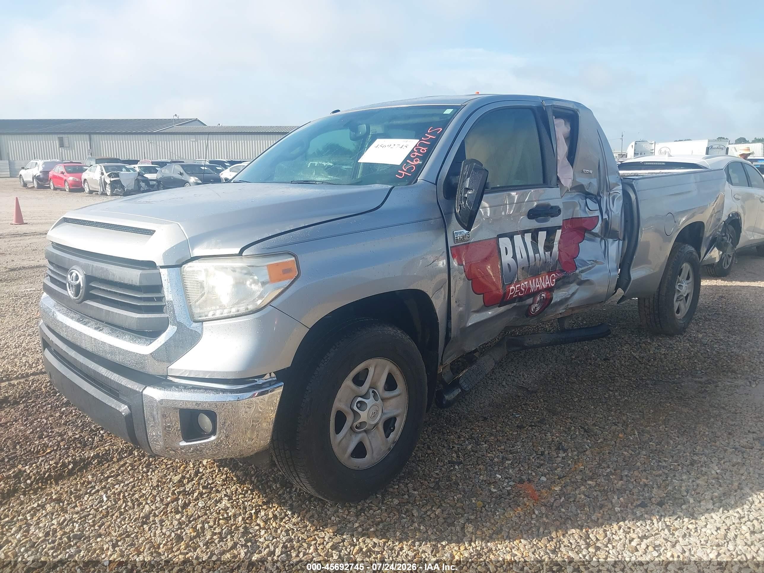 2015 Toyota Tundra Sr5 5.7l V8 Gray vin: 5TFRY5F15FX189421