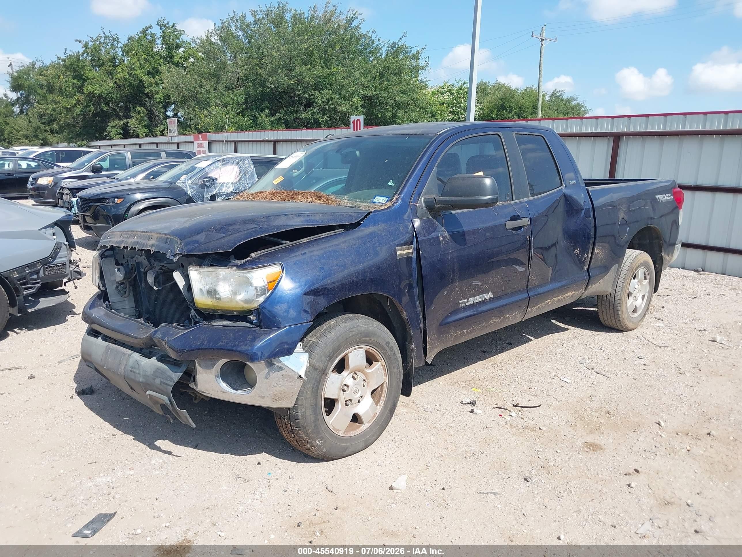 2012 Toyota Tundra Grade 5.7l V8 Blue vin: 5TFRY5F18CX116412