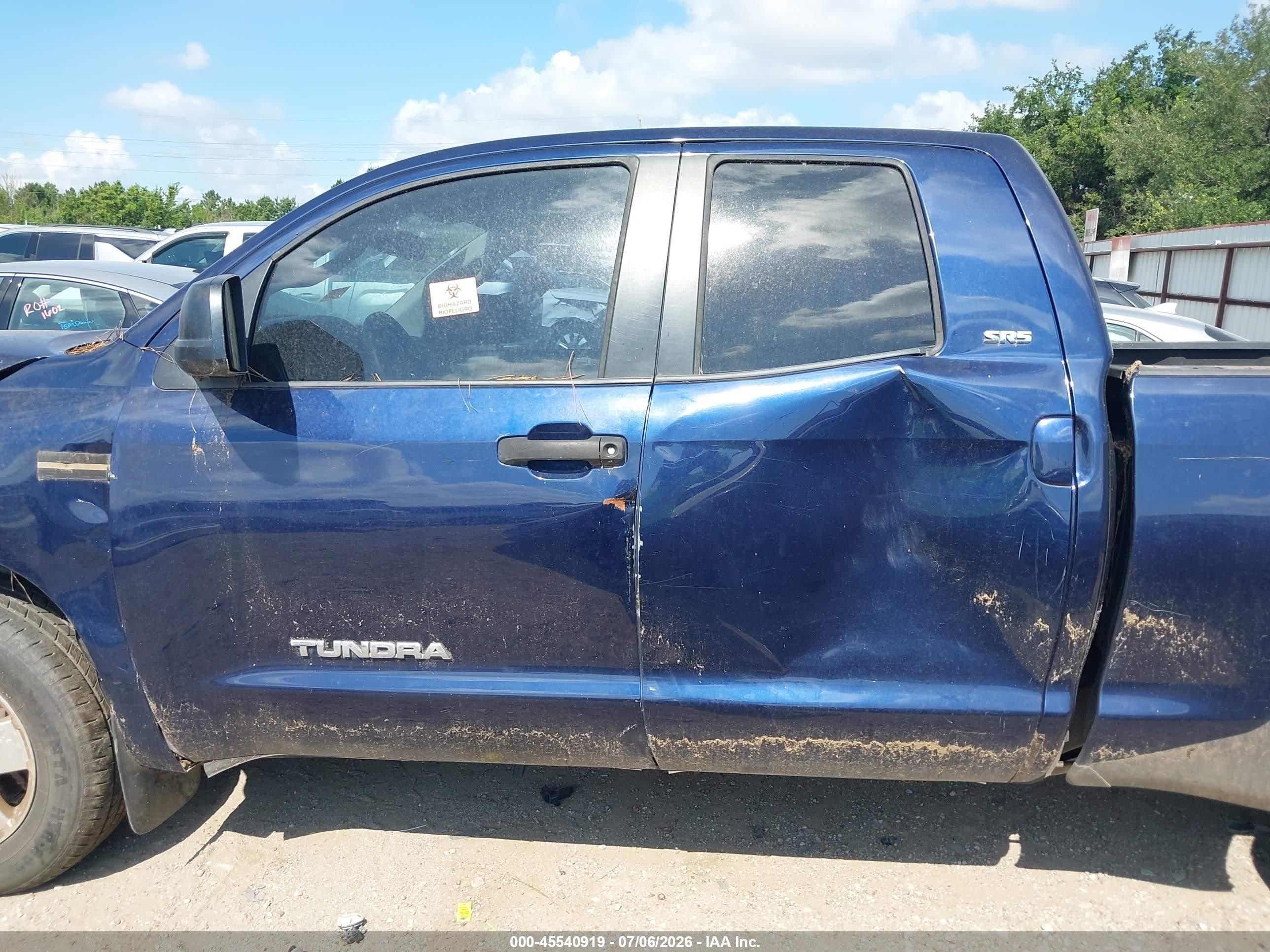 2012 Toyota Tundra Grade 5.7l V8 Blue vin: 5TFRY5F18CX116412