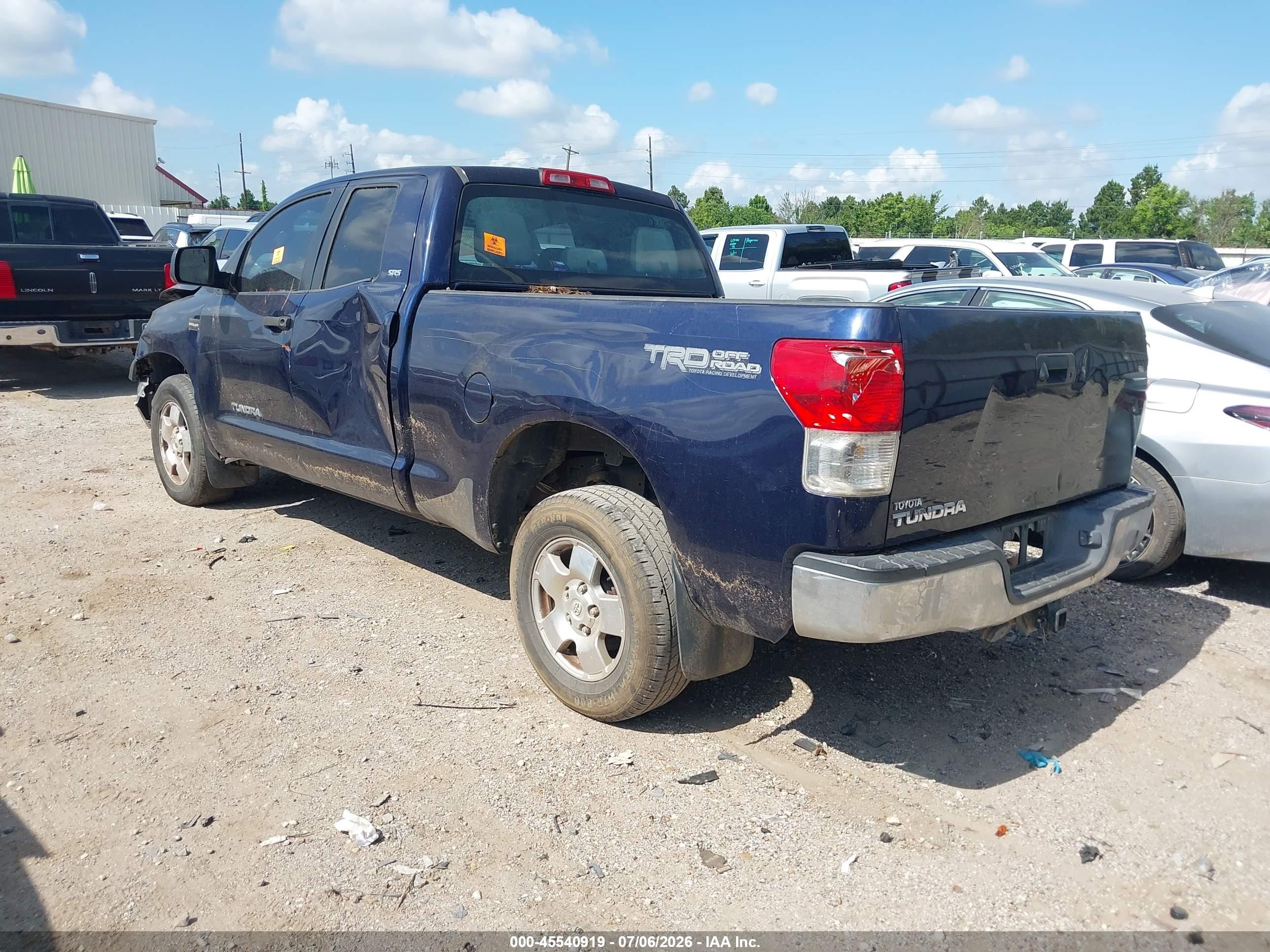 2012 Toyota Tundra Grade 5.7l V8 Blue vin: 5TFRY5F18CX116412