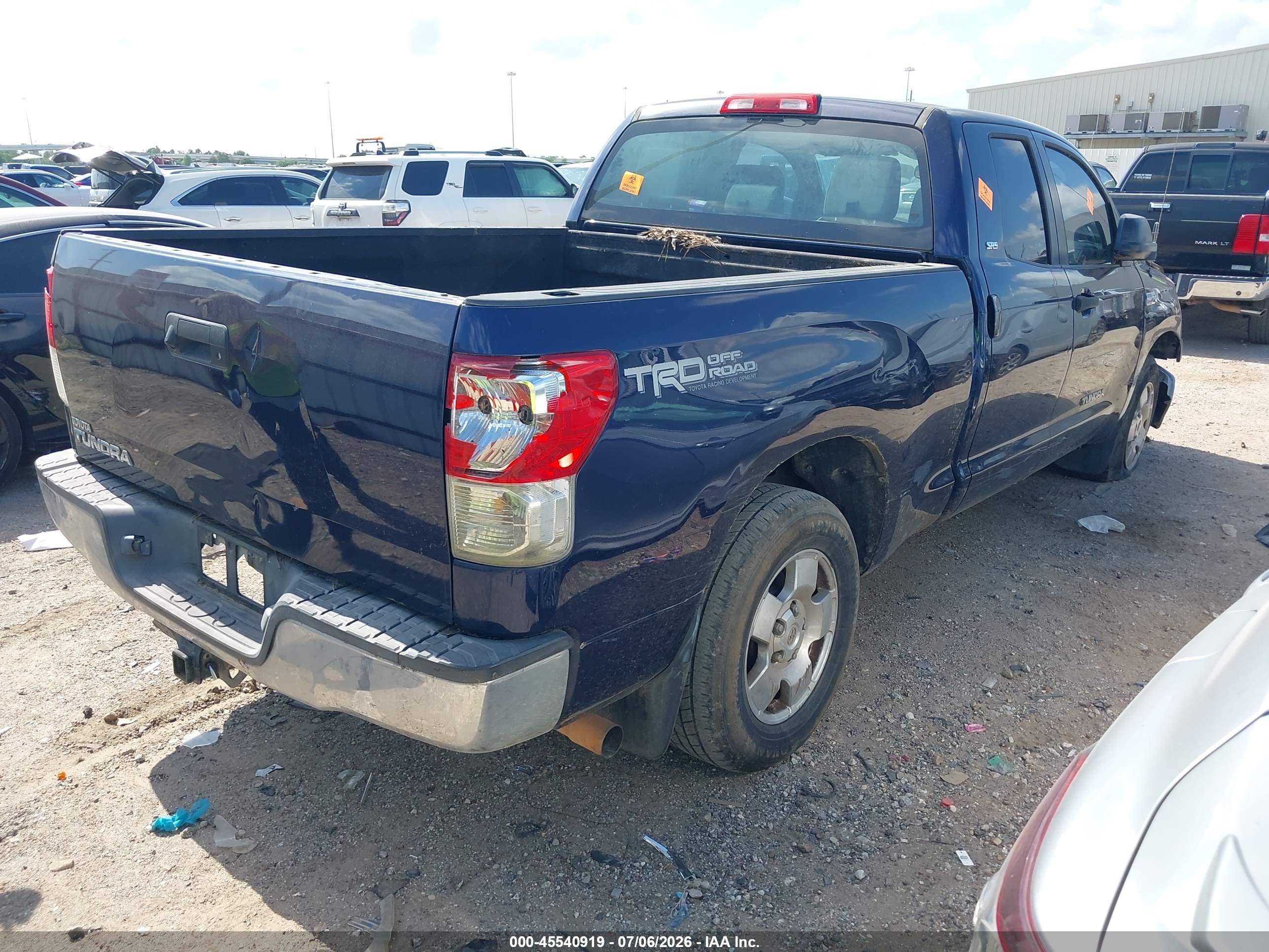 2012 Toyota Tundra Grade 5.7l V8 Blue vin: 5TFRY5F18CX116412