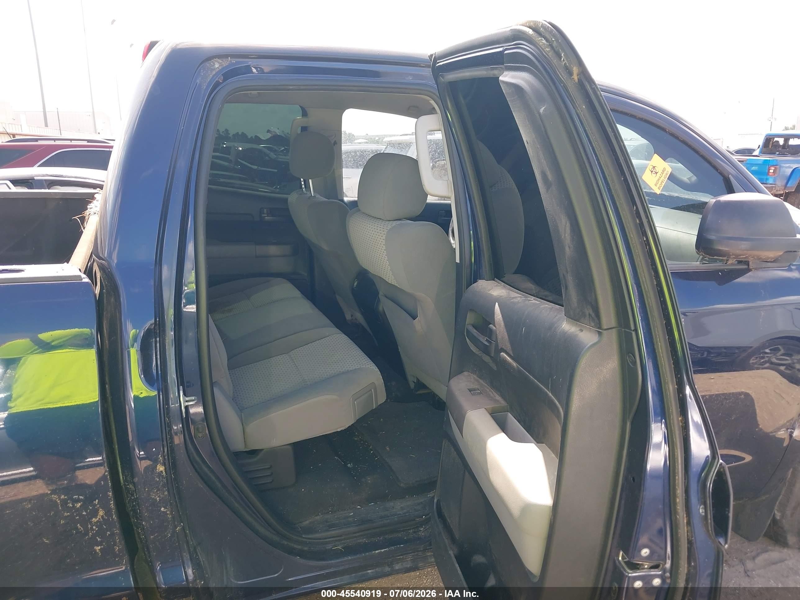 2012 Toyota Tundra Grade 5.7l V8 Blue vin: 5TFRY5F18CX116412