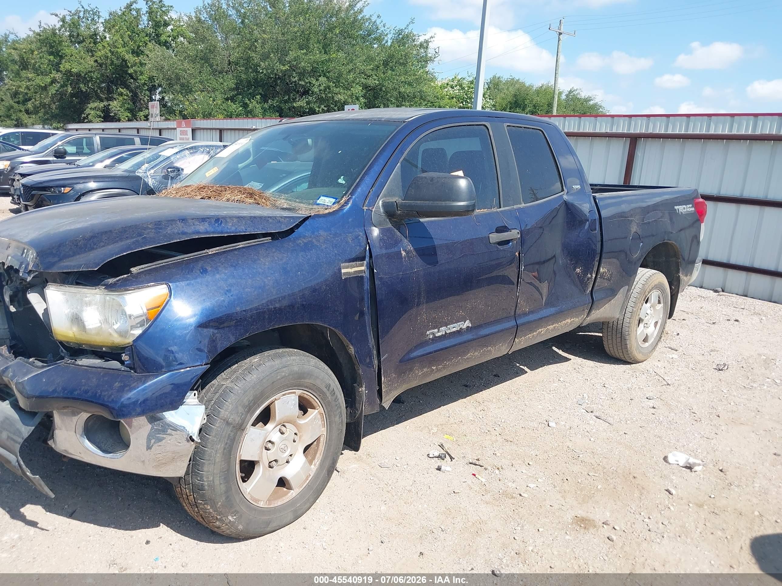 2012 Toyota Tundra Grade 5.7l V8 Blue vin: 5TFRY5F18CX116412