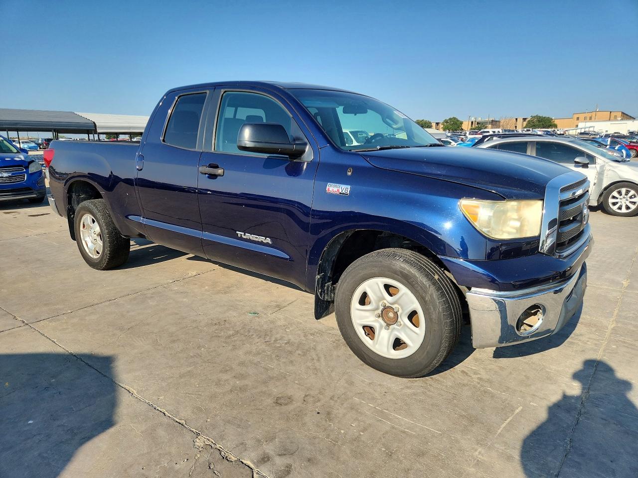2010 Toyota Tundra Double Cab Sr5 Blue vin: 5TFRY5F19AX083689
