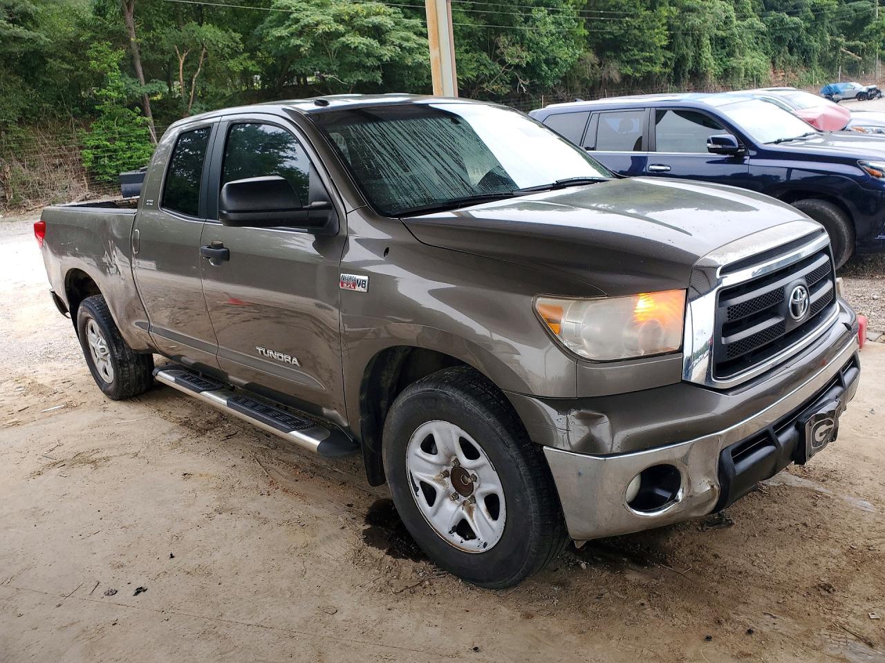 2010 Toyota Tundra Double Cab Sr5 Gray vin: 5TFRY5F19AX097835