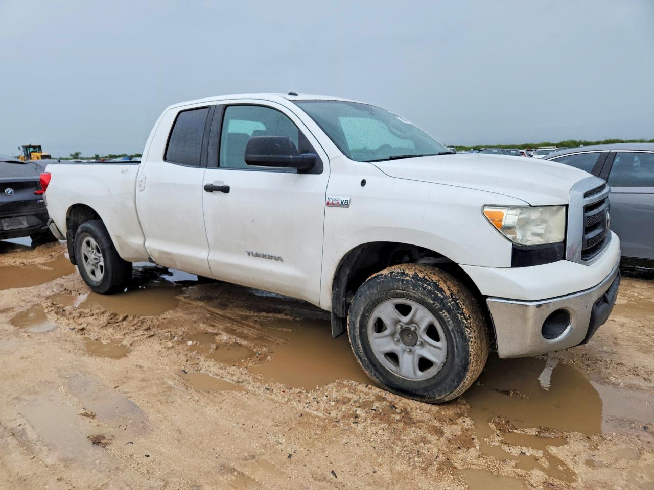 2013 Toyota Tundra Double Cab Sr5 White vin: 5TFRY5F19DX139778