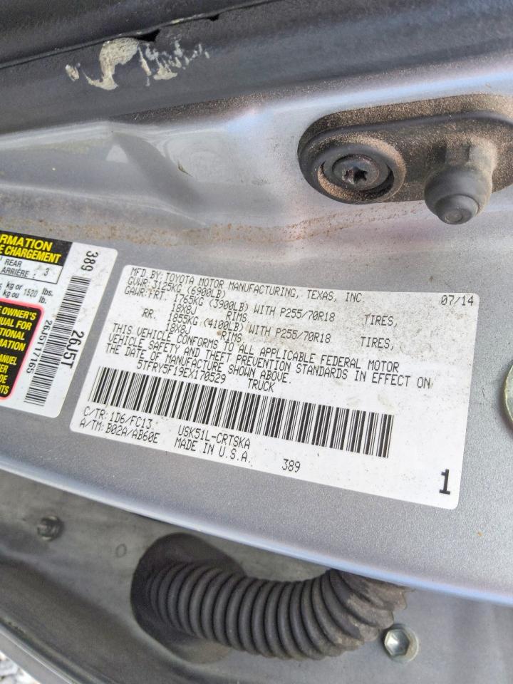 2014 Toyota Tundra Sr5 Silver vin: 5TFRY5F19EX170529