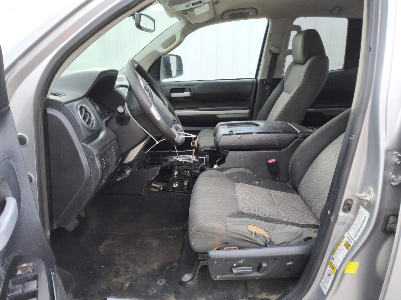 2014 Toyota Tundra Sr5 Silver vin: 5TFRY5F19EX170529 Damage: Left Front Seat, Torn, 1 To 2 Inches