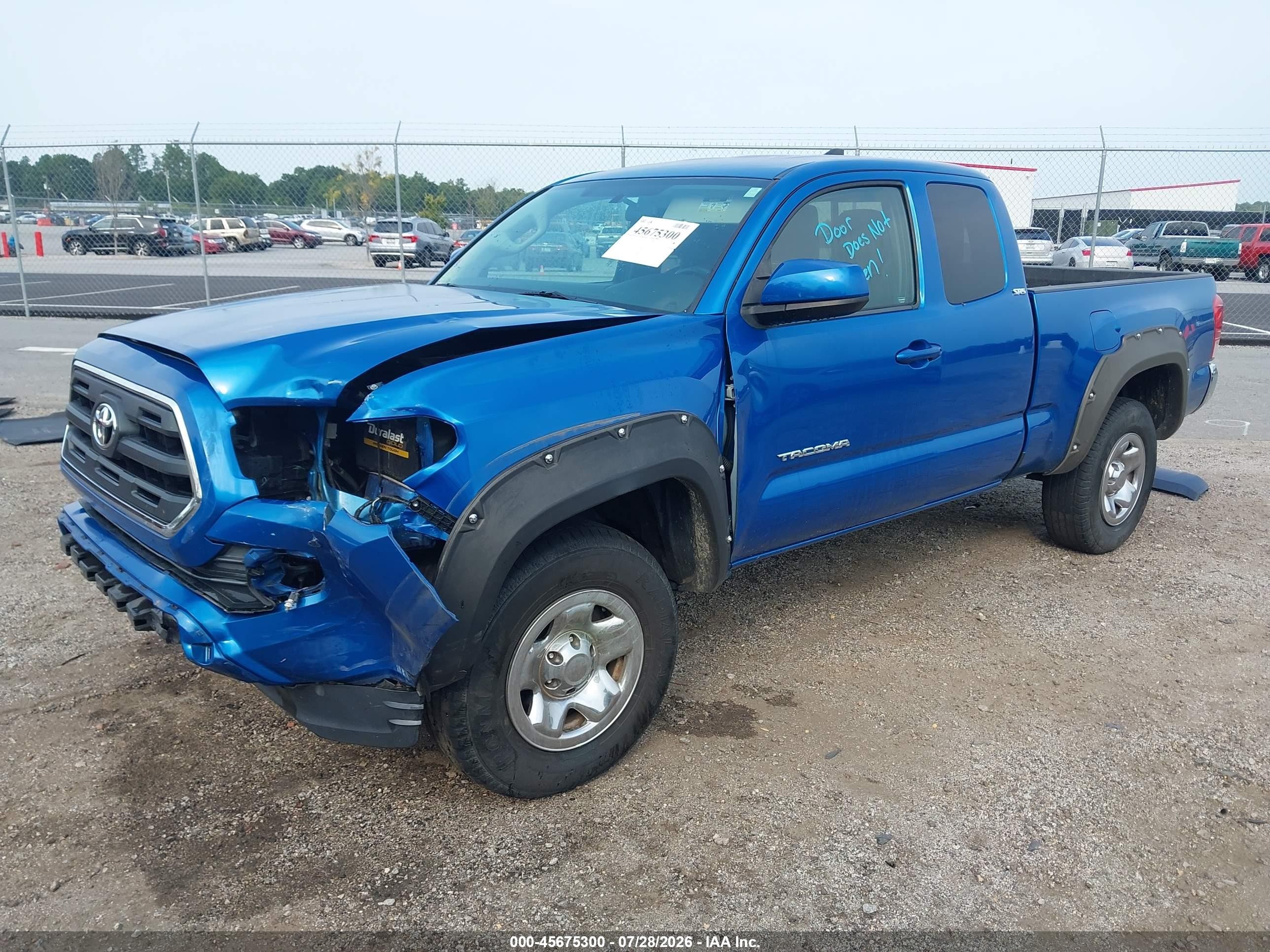 2016 Toyota Tacoma Sr5 V6 Синий vin: 5TFRZ5CN2GX012766